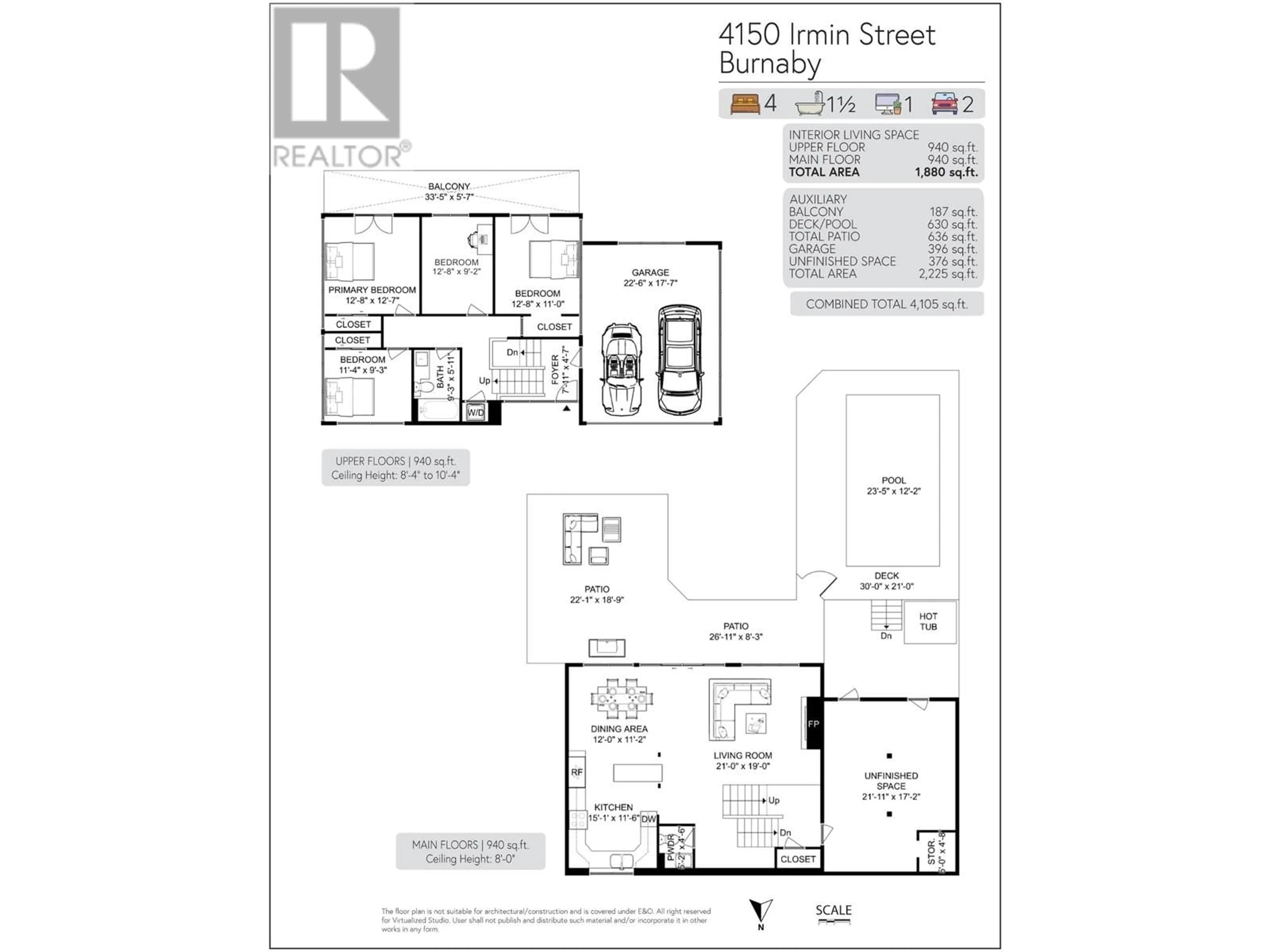 Floor plan for 4150 IRMIN STREET, Burnaby British Columbia V5J1X5