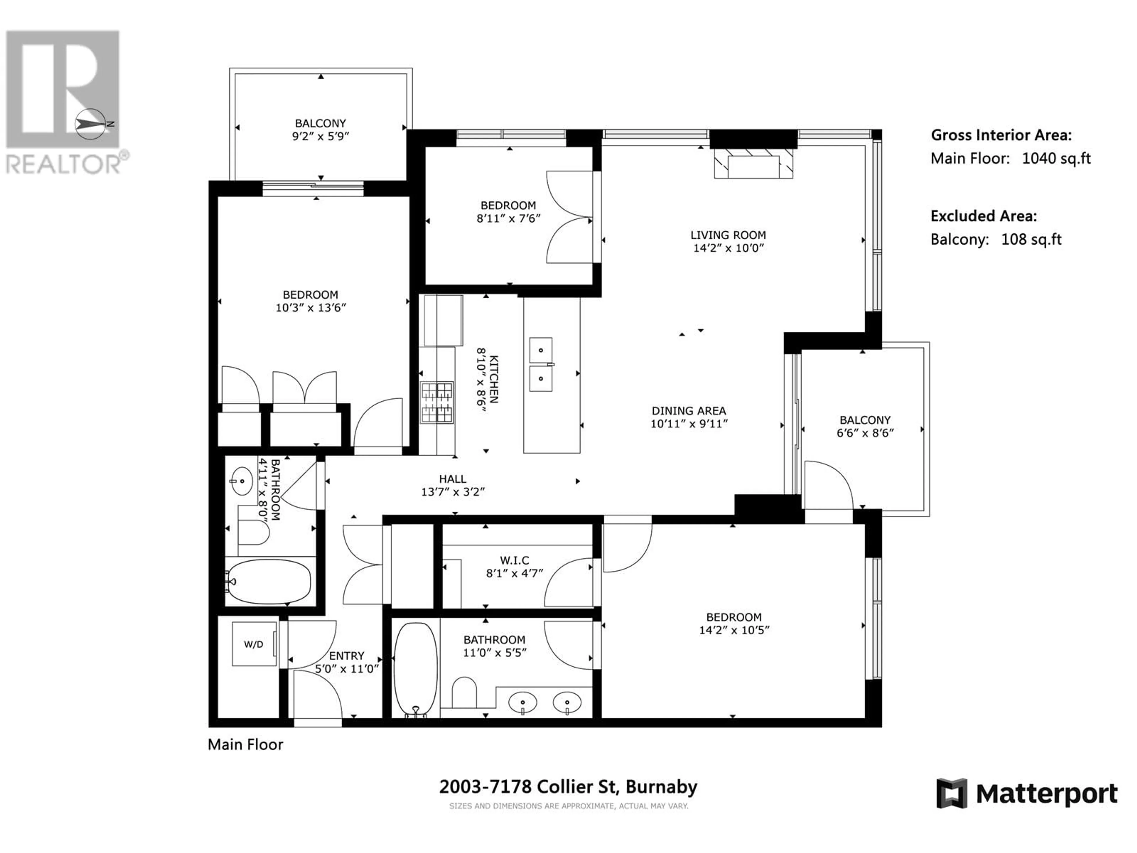 Floor plan for 2003 7178 COLLIER STREET, Burnaby British Columbia V5E4N7