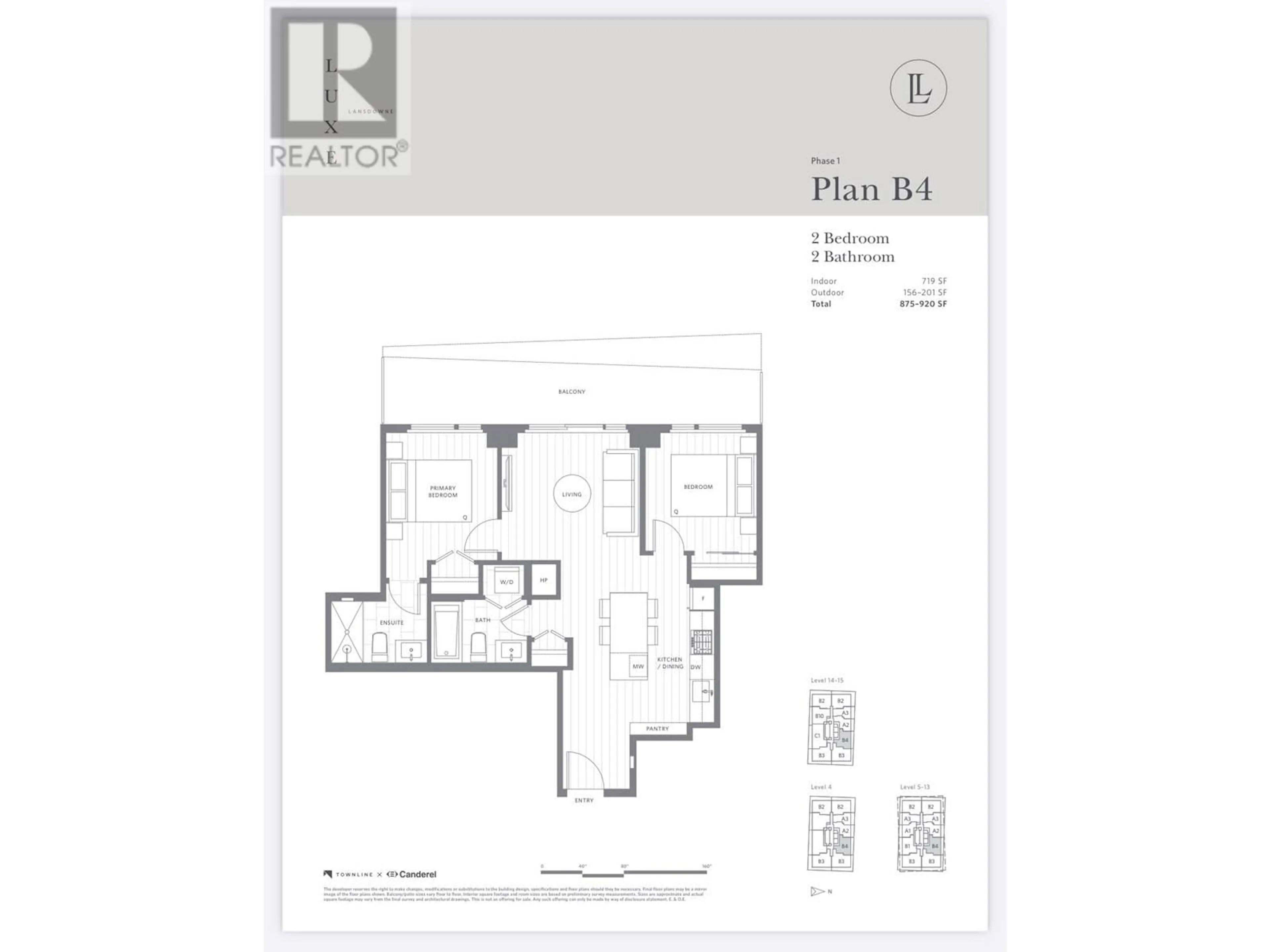 Floor plan for 1301 5591 NO. 3 ROAD, Richmond British Columbia V6X2C7