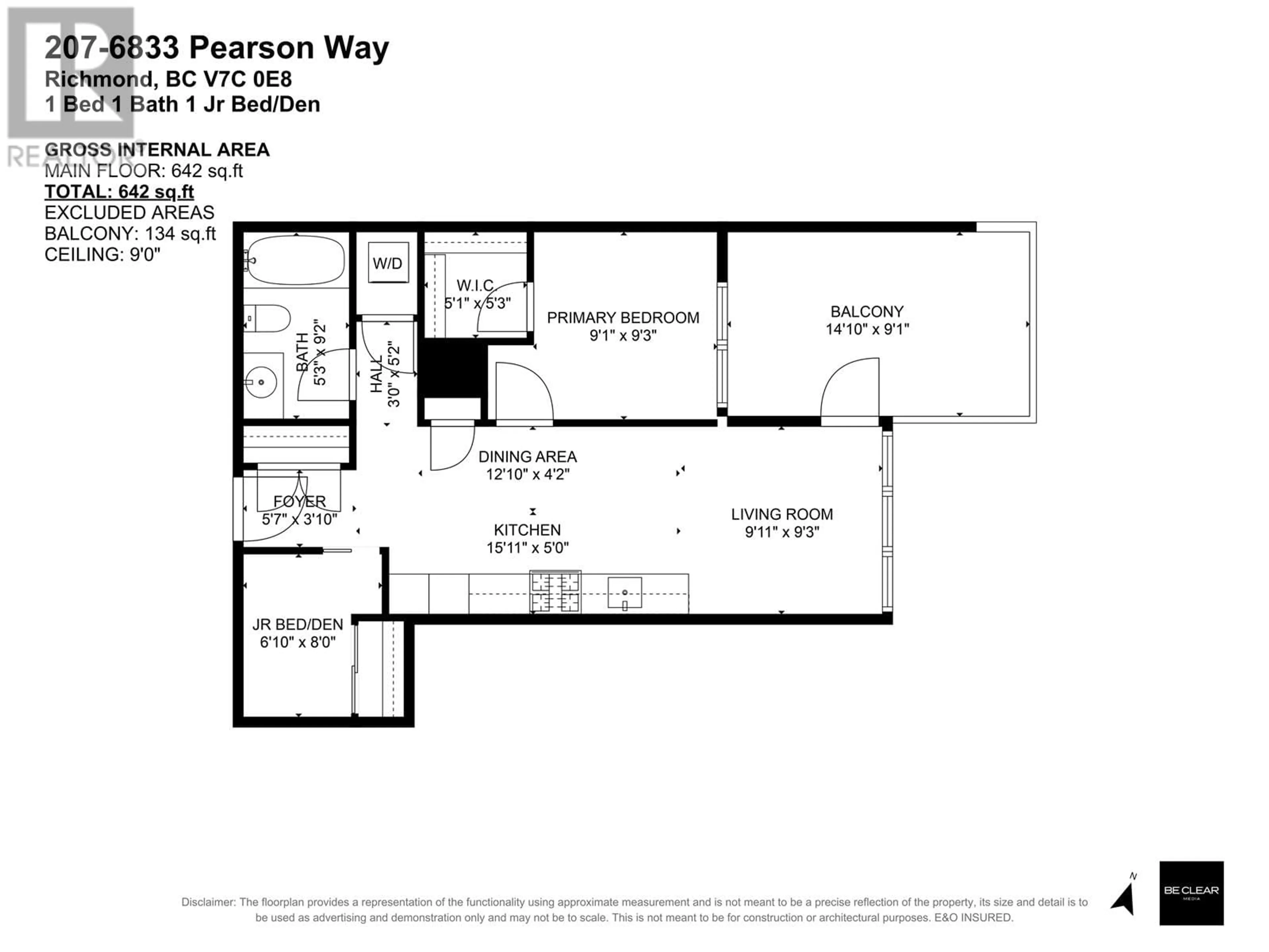 Floor plan for 207 6833 PEARSON WAY, Richmond British Columbia V7C0E8