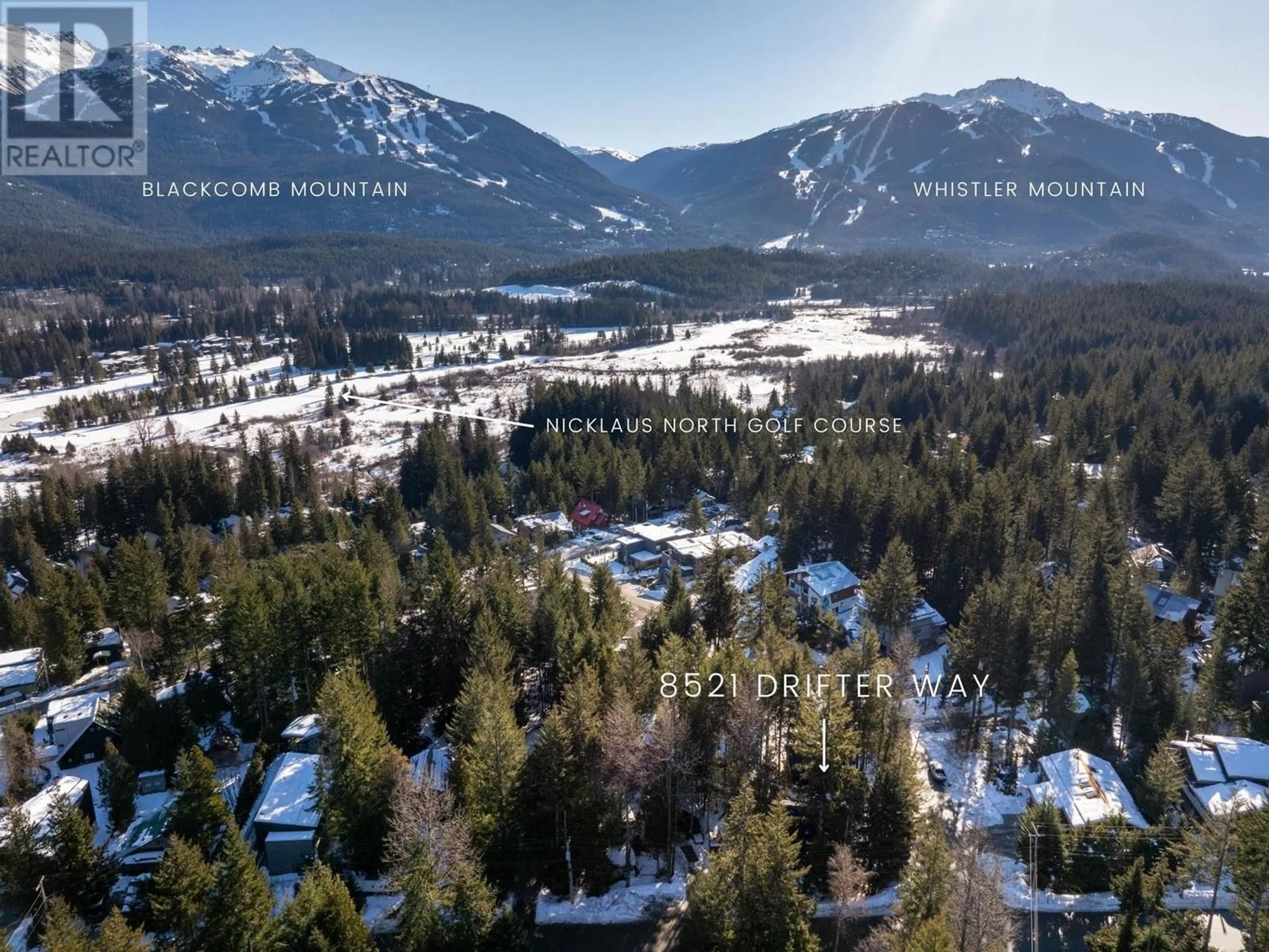 A pic from outside/outdoor area/front of a property/back of a property/a pic from drone, mountain view for 8521 DRIFTER WAY, Whistler British Columbia V8E0G2