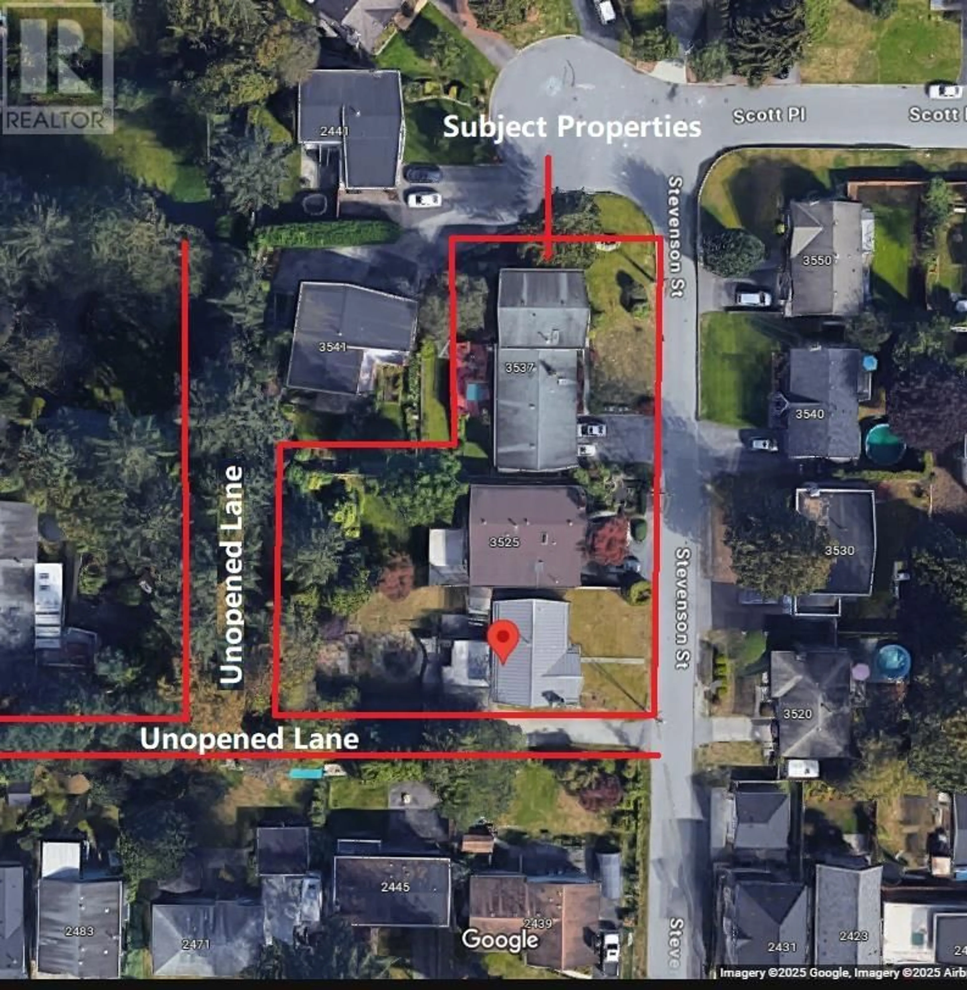 A pic from outside/outdoor area/front of a property/back of a property/a pic from drone, street for 3513 STEVENSON STREET, Port Coquitlam British Columbia V3B4M5