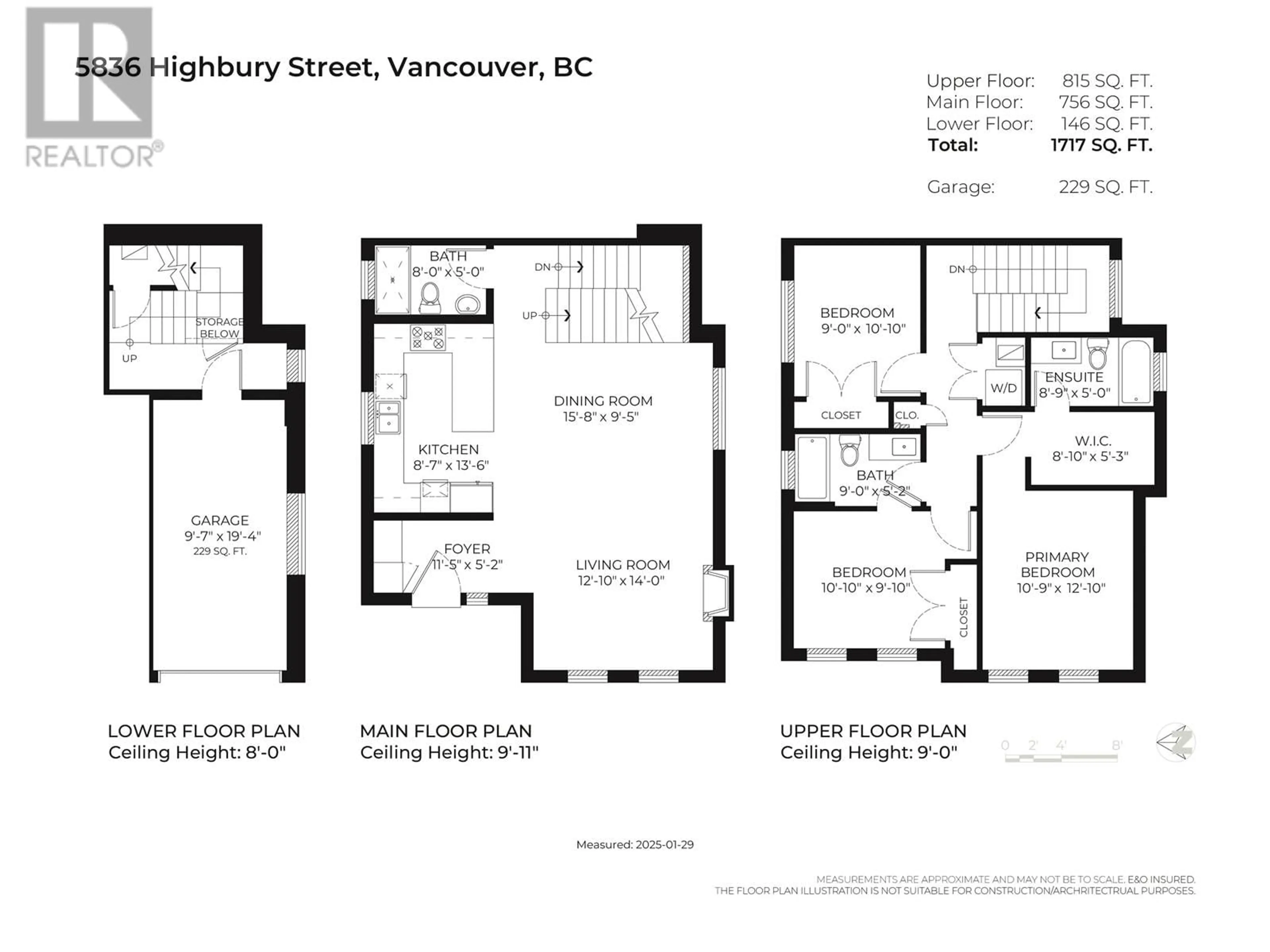 Floor plan for 5836 HIGHBURY STREET, Vancouver British Columbia V6N1Z1