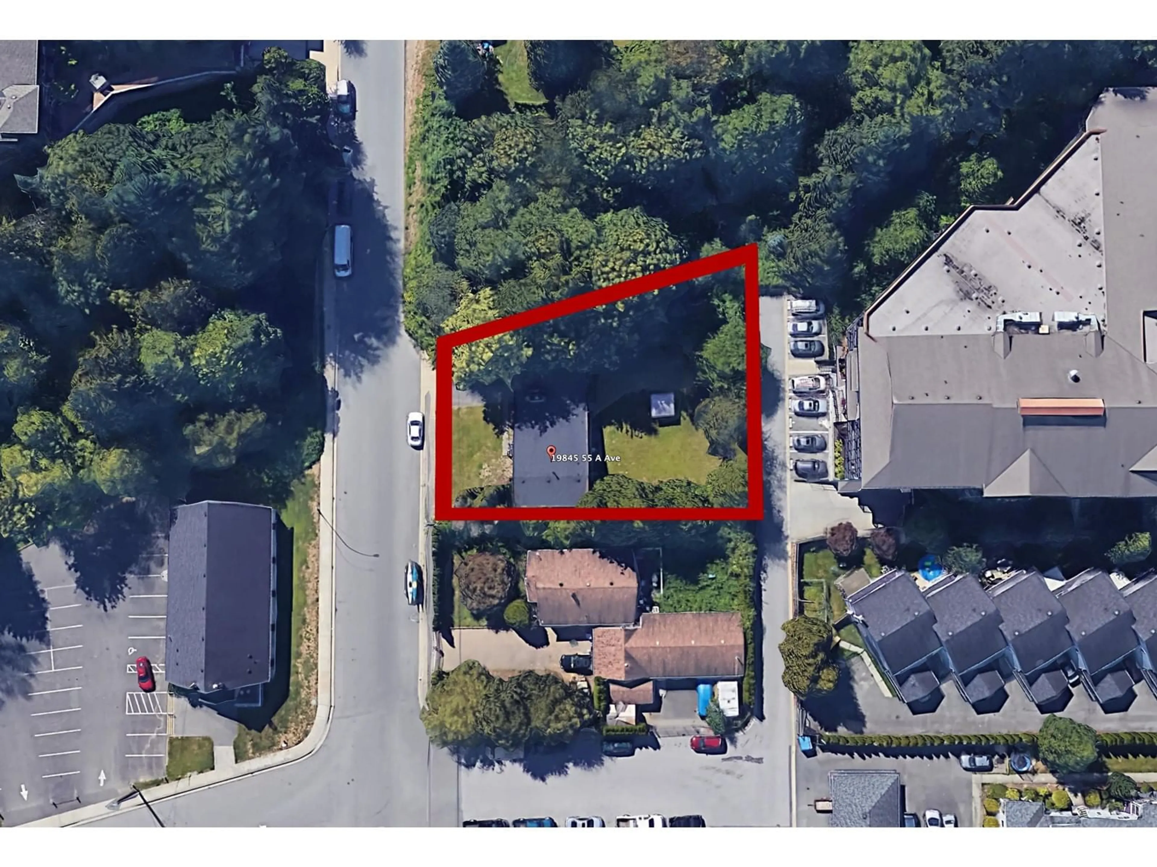 A pic from outside/outdoor area/front of a property/back of a property/a pic from drone, street for 19845 55A AVENUE, Langley British Columbia V3A3X3