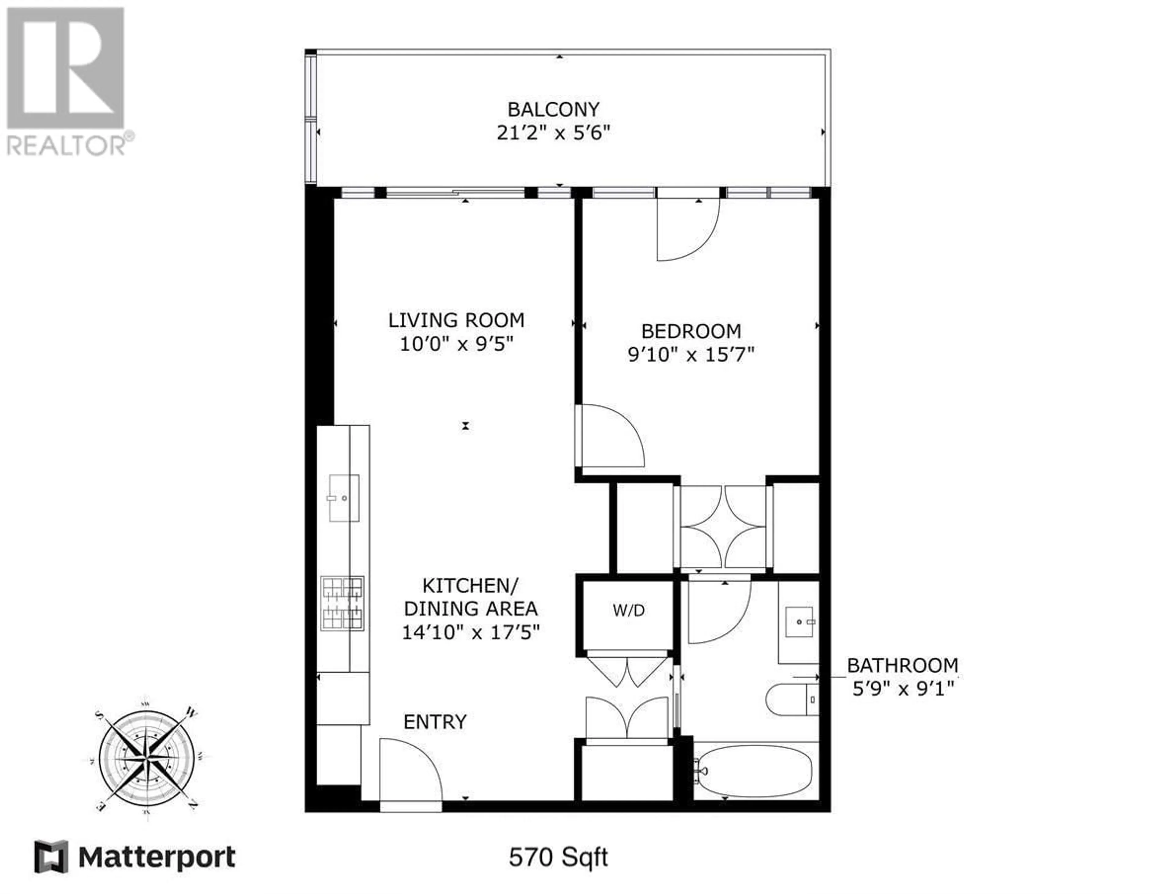 Floor plan for 1505 6080 MCKAY AVENUE, Burnaby British Columbia V5H0J4