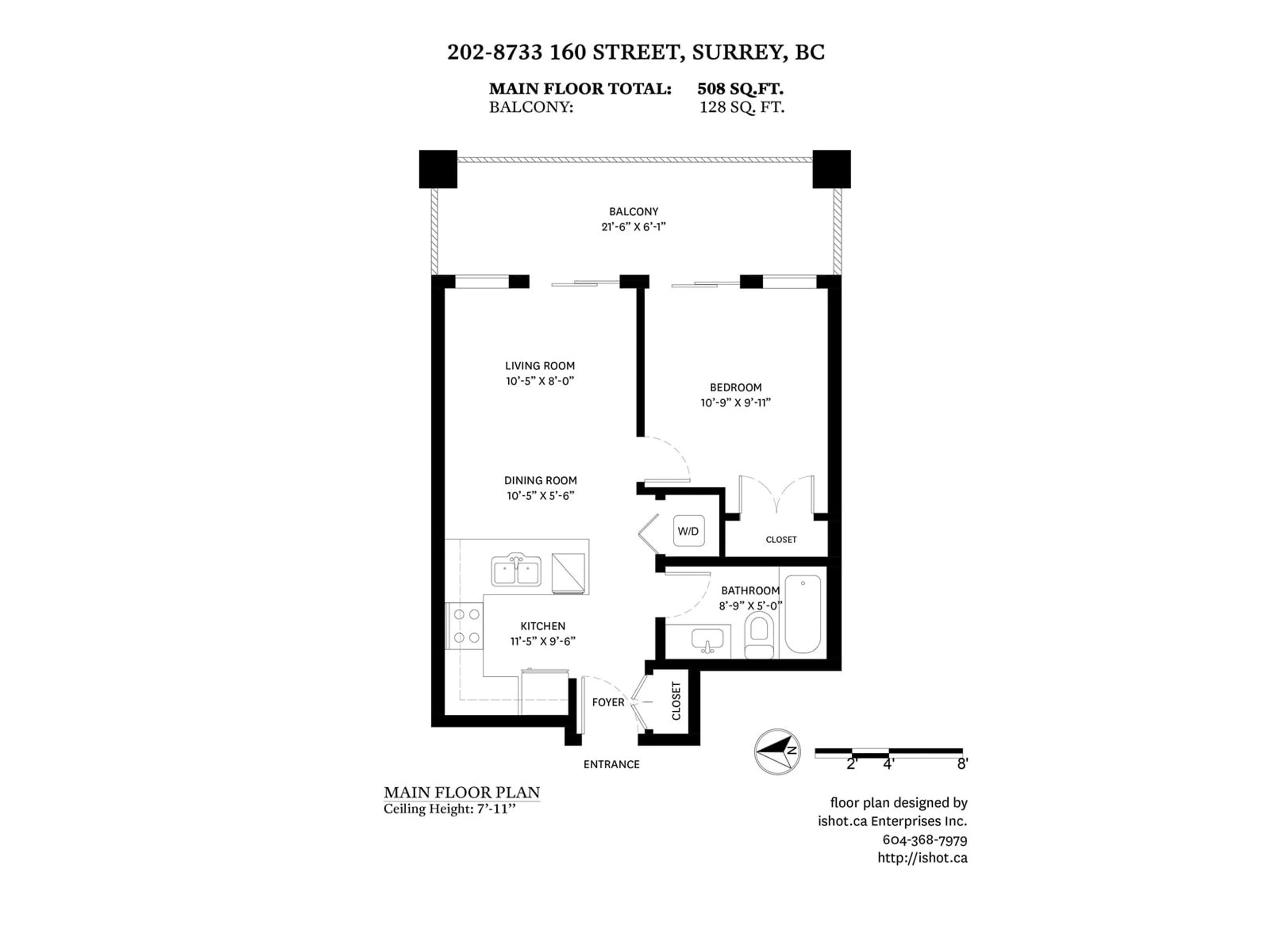 Floor plan for 202 8733 160 STREET, Surrey British Columbia V4N1G4