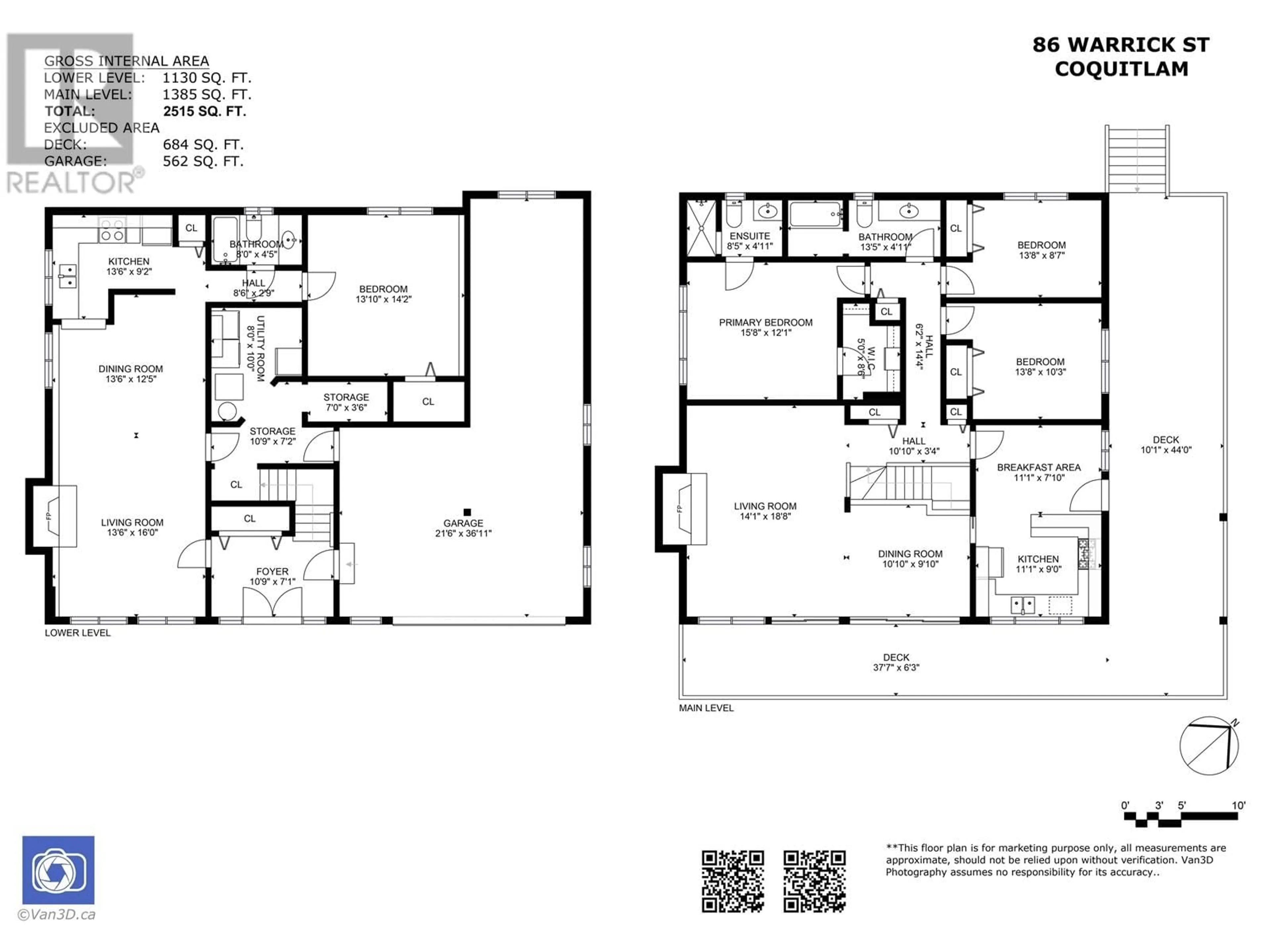 Floor plan for 86 WARRICK STREET, Coquitlam British Columbia V3K5L4