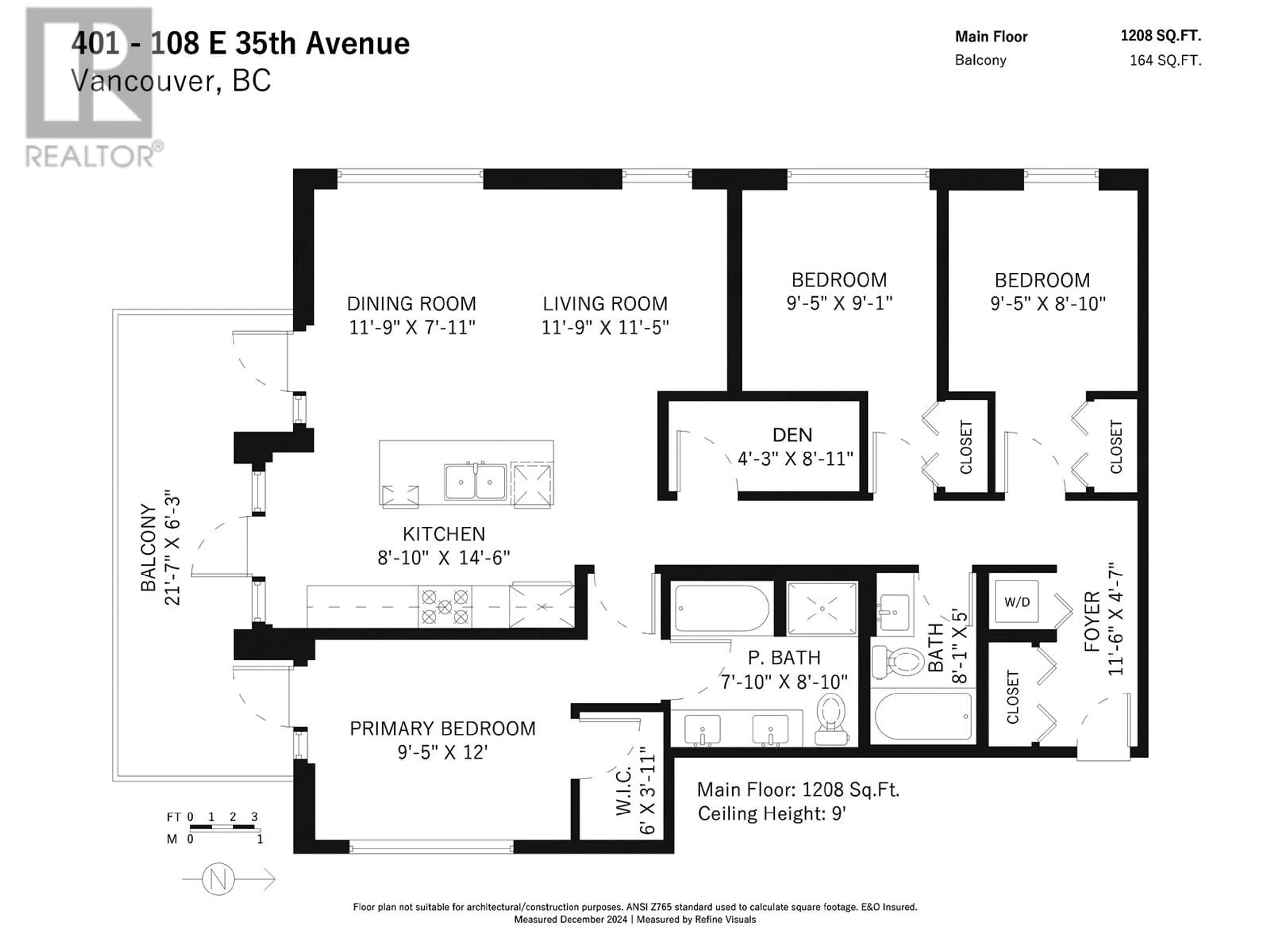 Floor plan for 401 108 E 35TH AVENUE, Vancouver British Columbia V5W1A6