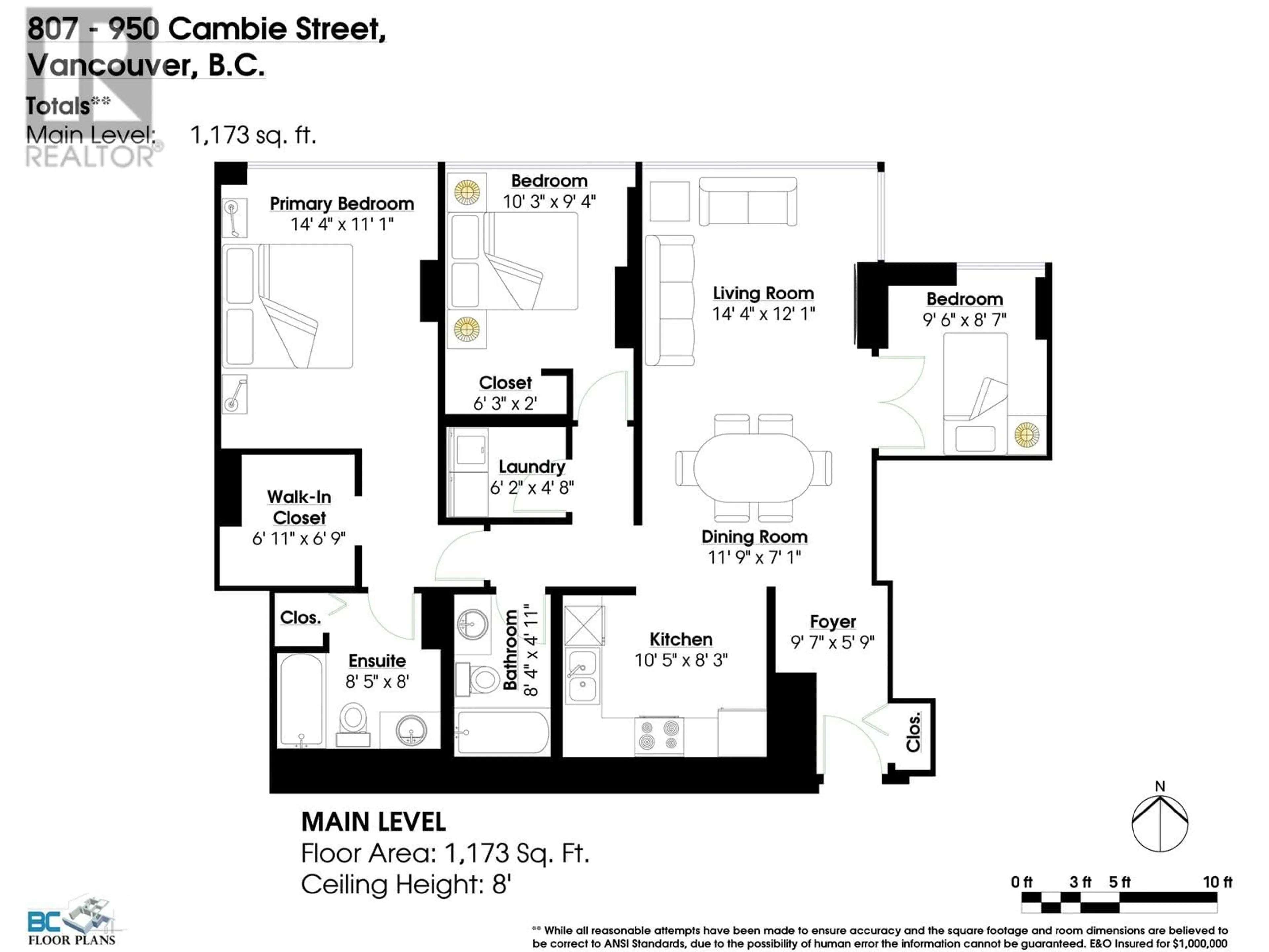 Floor plan for 807 950 CAMBIE STREET, Vancouver British Columbia V6B5X5