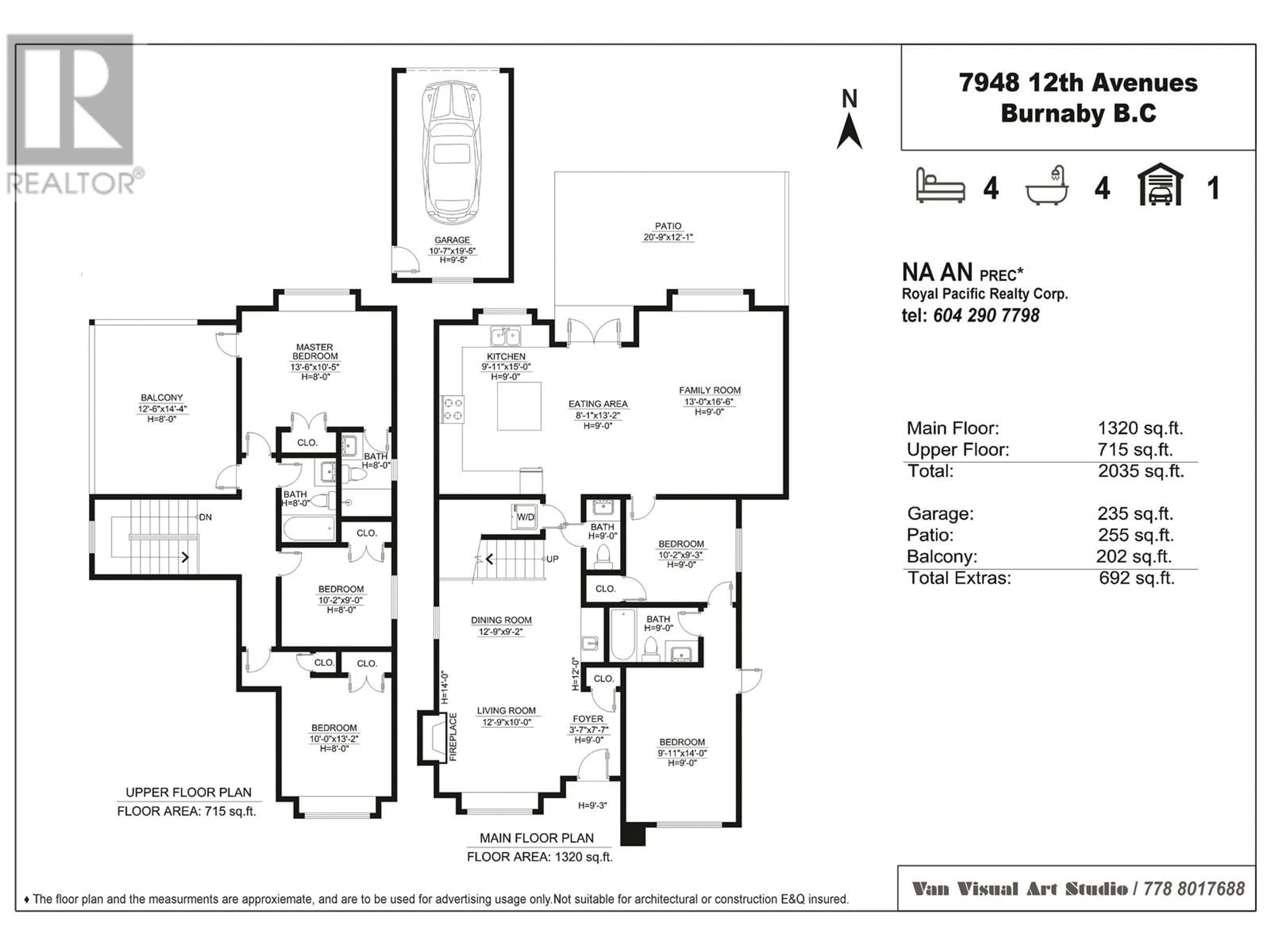 Floor plan for 7948 12TH AVENUE, Burnaby British Columbia V3N2K7