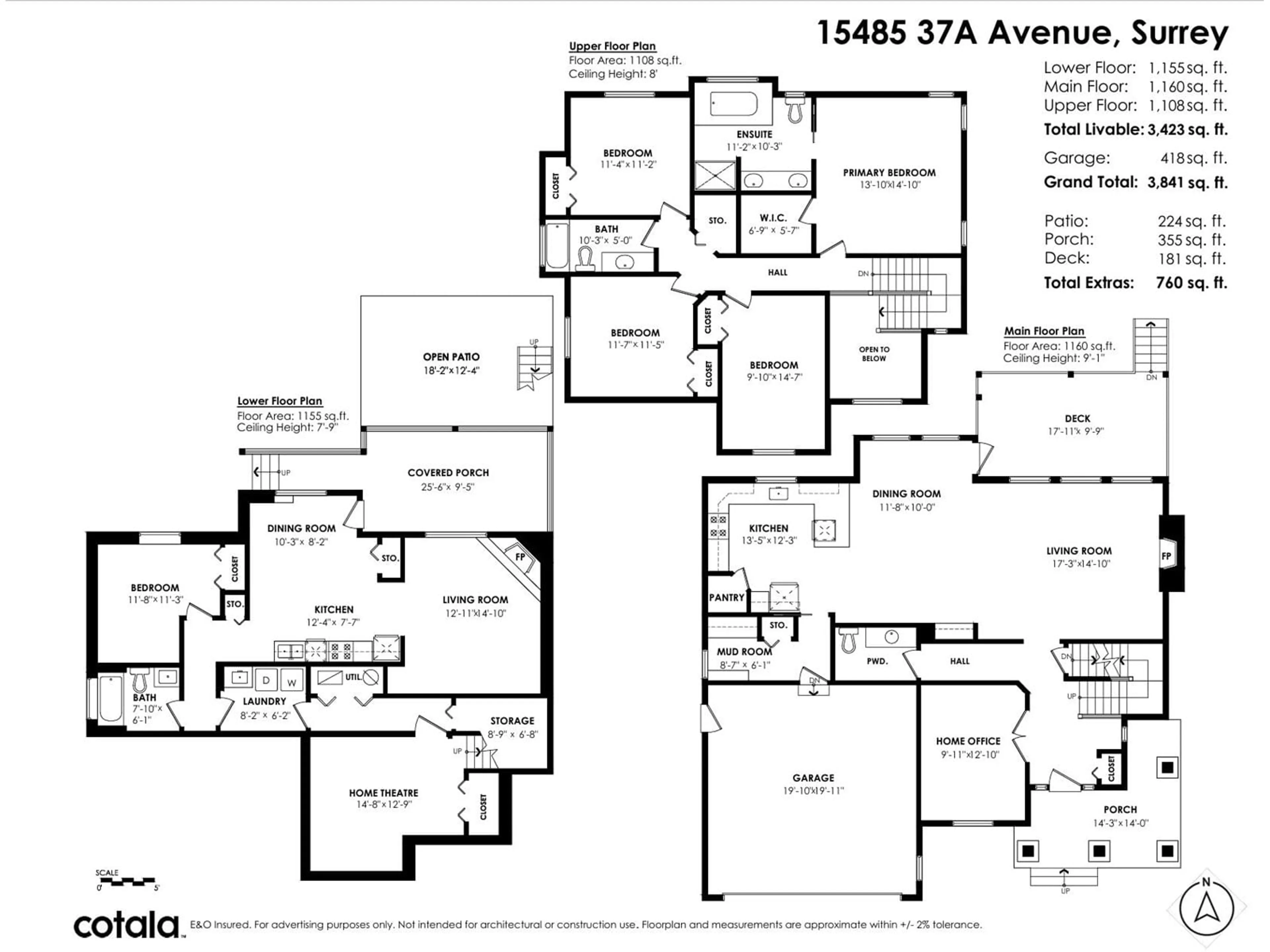 Floor plan for 15485 37A AVENUE, Surrey British Columbia V3S0H6