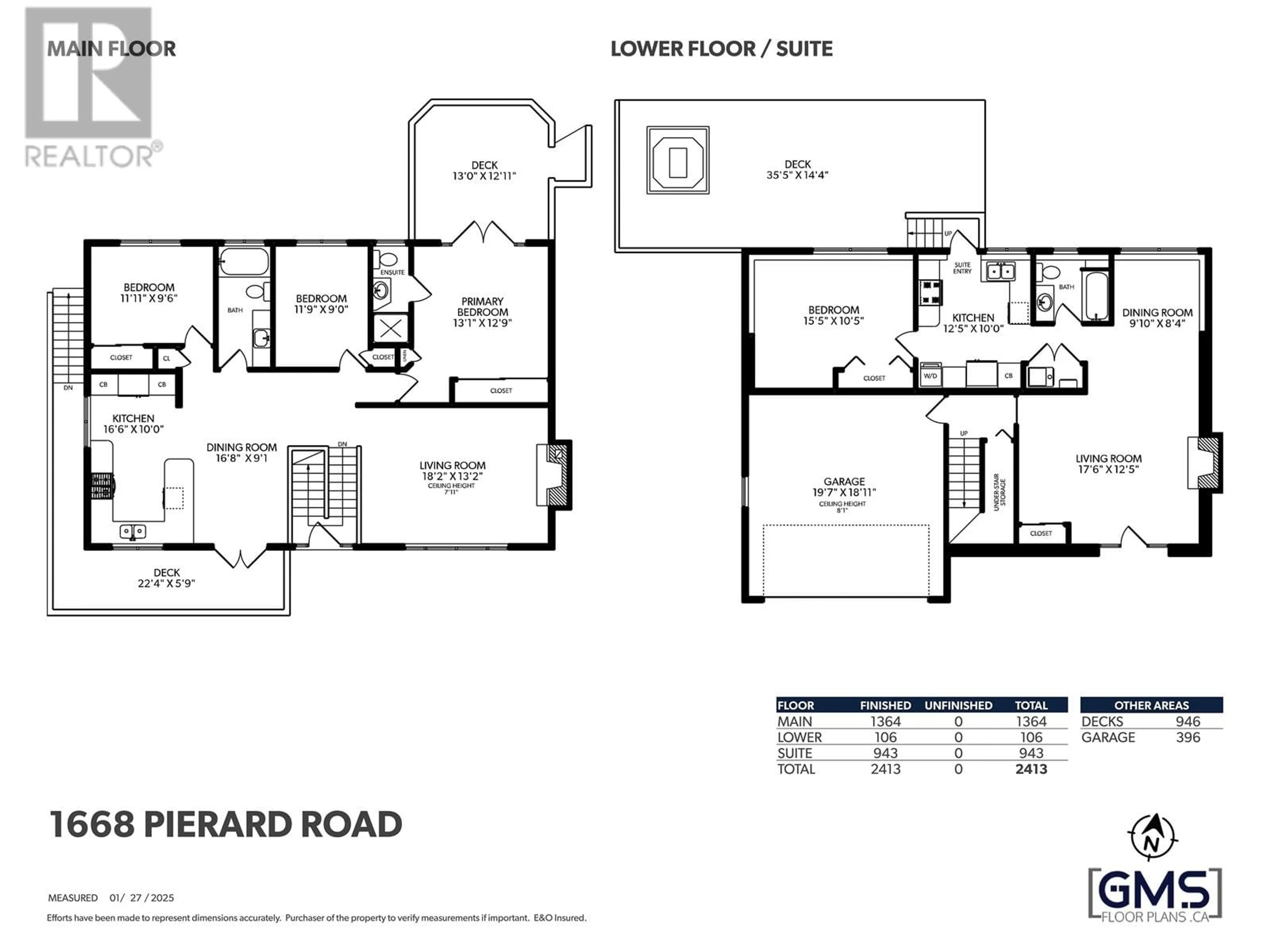 Floor plan for 1668 PIERARD ROAD, North Vancouver British Columbia V7J1Y2