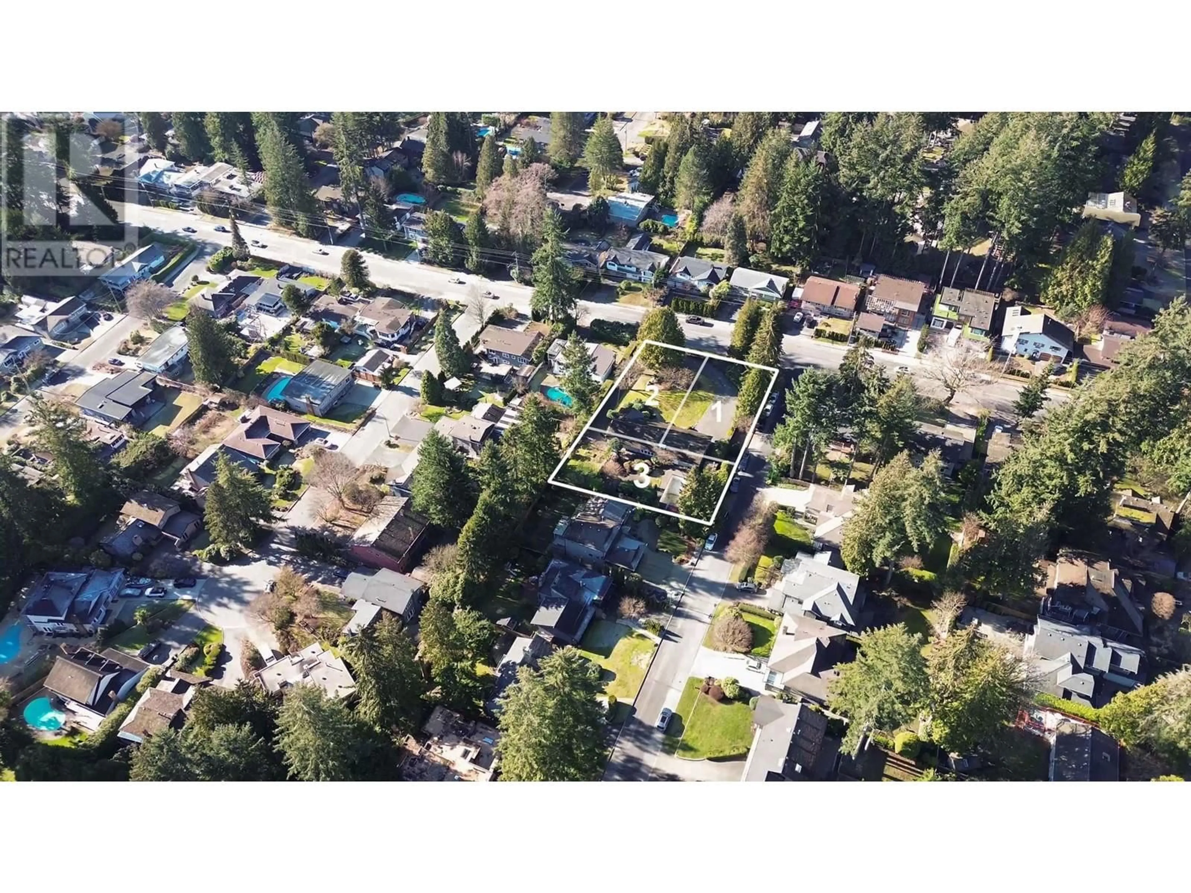 A pic from outside/outdoor area/front of a property/back of a property/a pic from drone, street for 1488 BERKLEY ROAD, North Vancouver British Columbia V7H1Y7