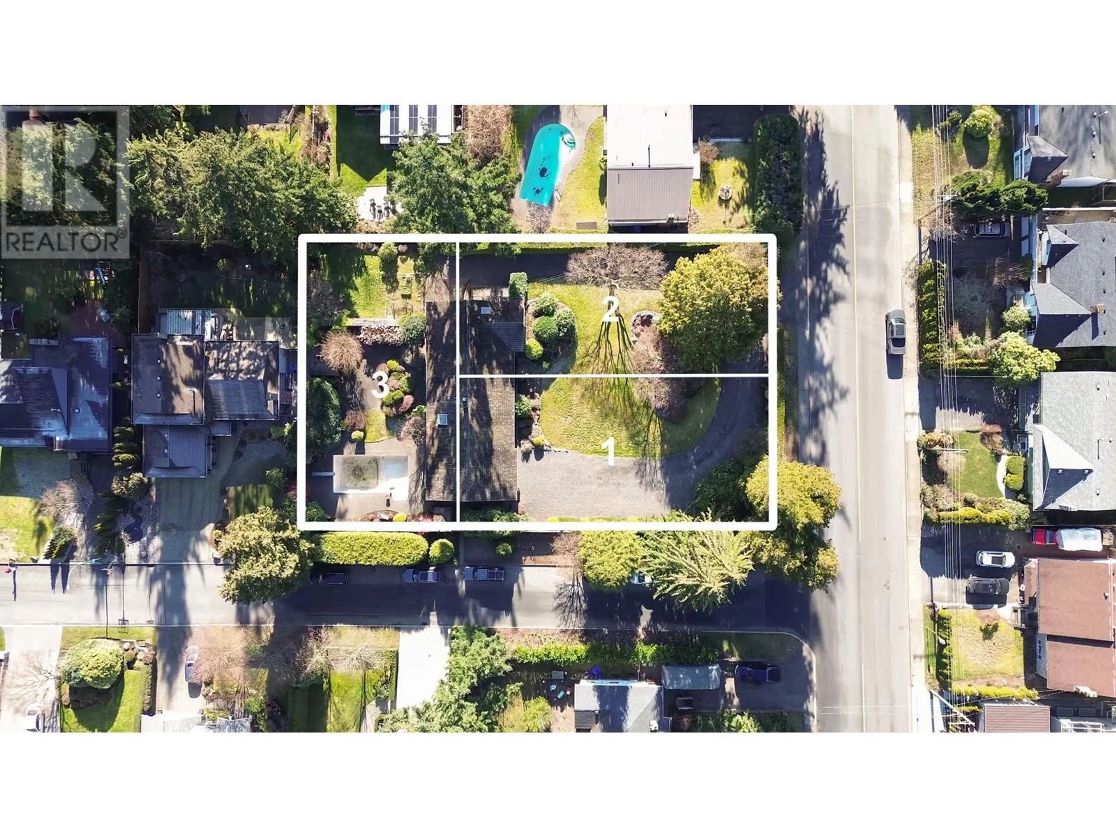 A pic from outside/outdoor area/front of a property/back of a property/a pic from drone, street for 1488 BERKLEY ROAD, North Vancouver British Columbia V7H1Y7