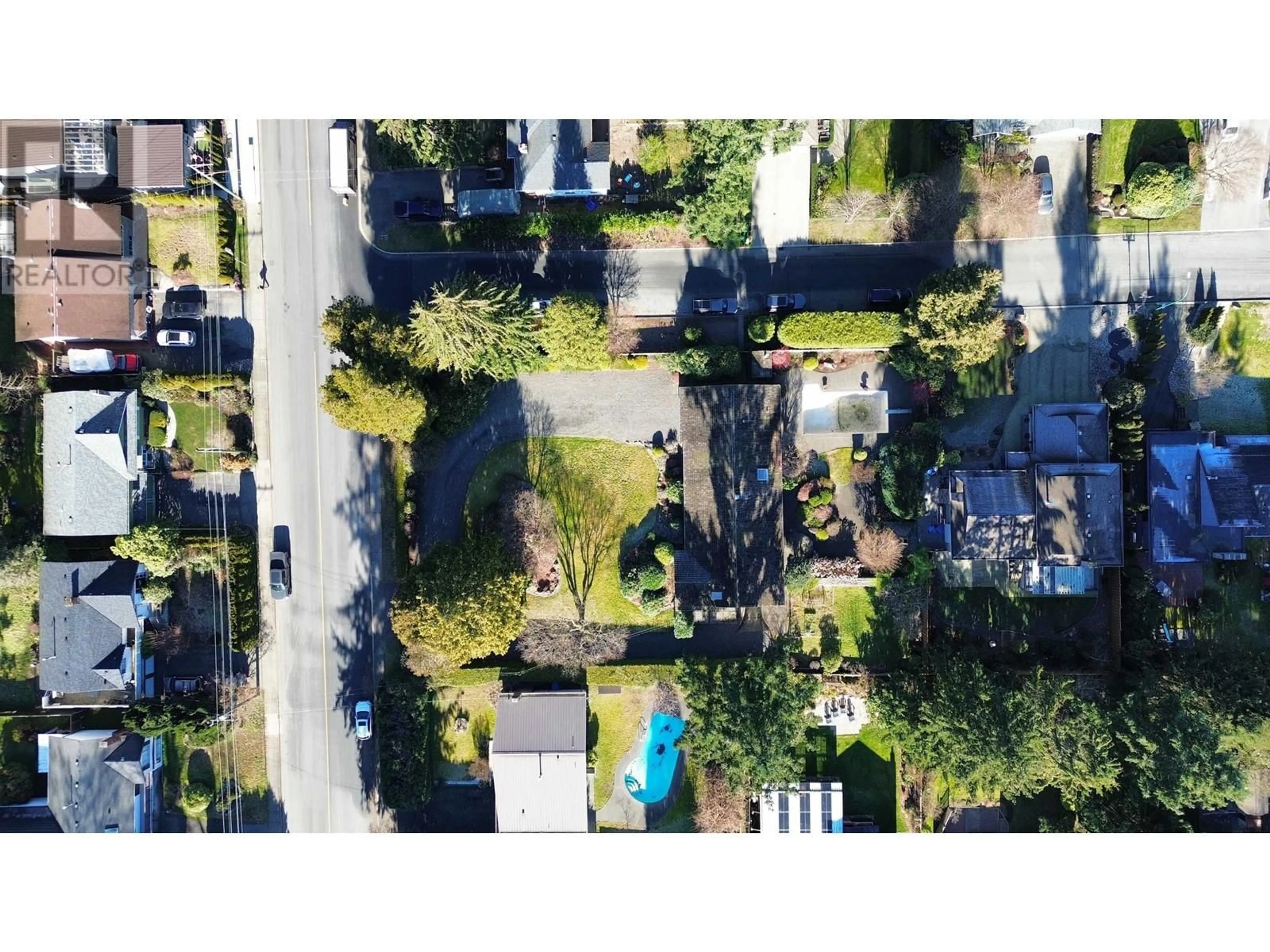 A pic from outside/outdoor area/front of a property/back of a property/a pic from drone, street for 1488 BERKLEY ROAD, North Vancouver British Columbia V7H1Y7