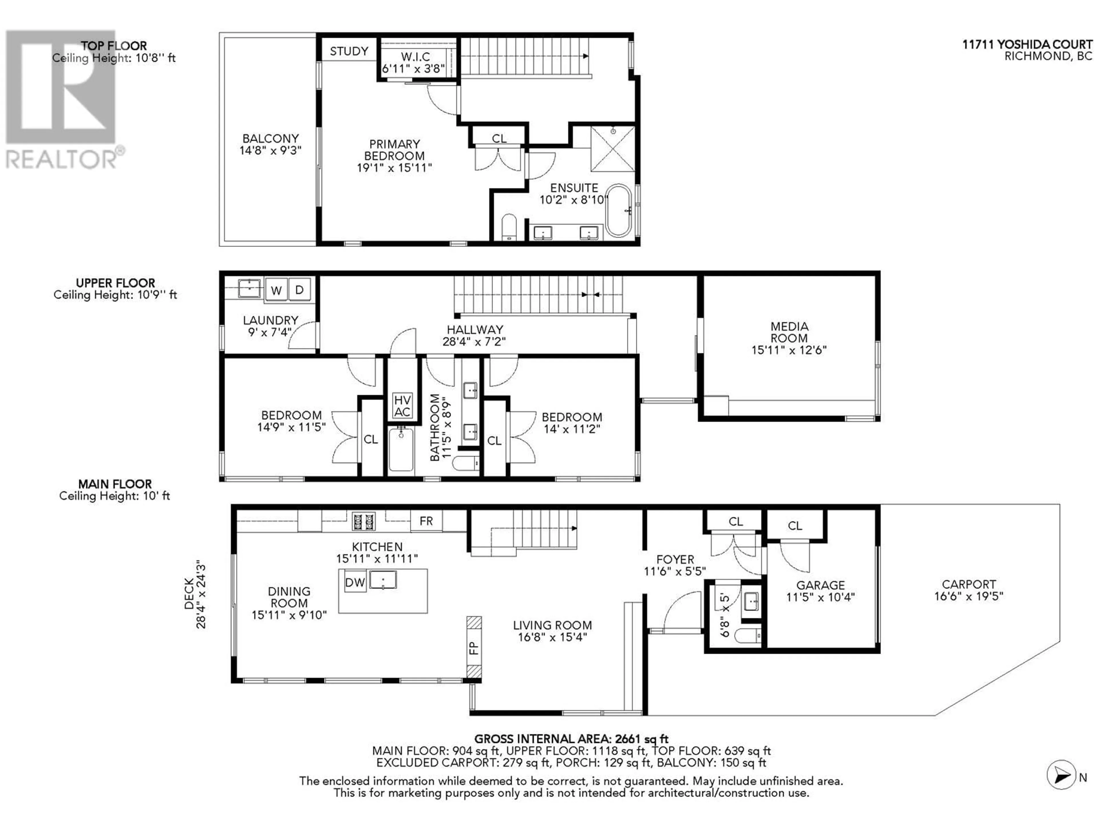 Floor plan for 11711 YOSHIDA COURT, Richmond British Columbia V7E5C5