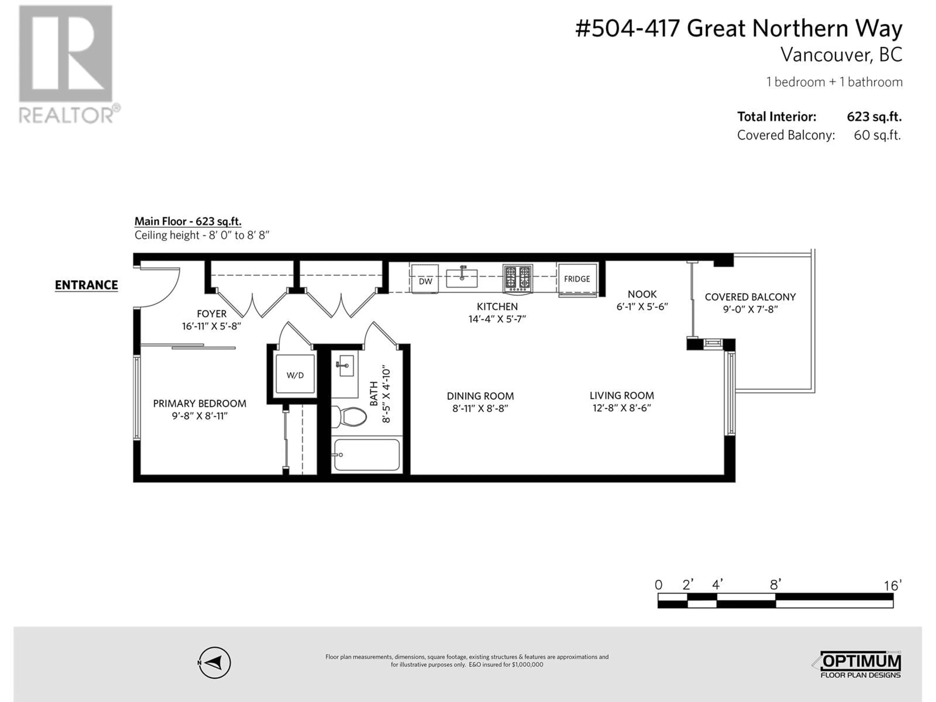 Floor plan for 504 417 GREAT NORTHERN WAY, Vancouver British Columbia V5T0G7