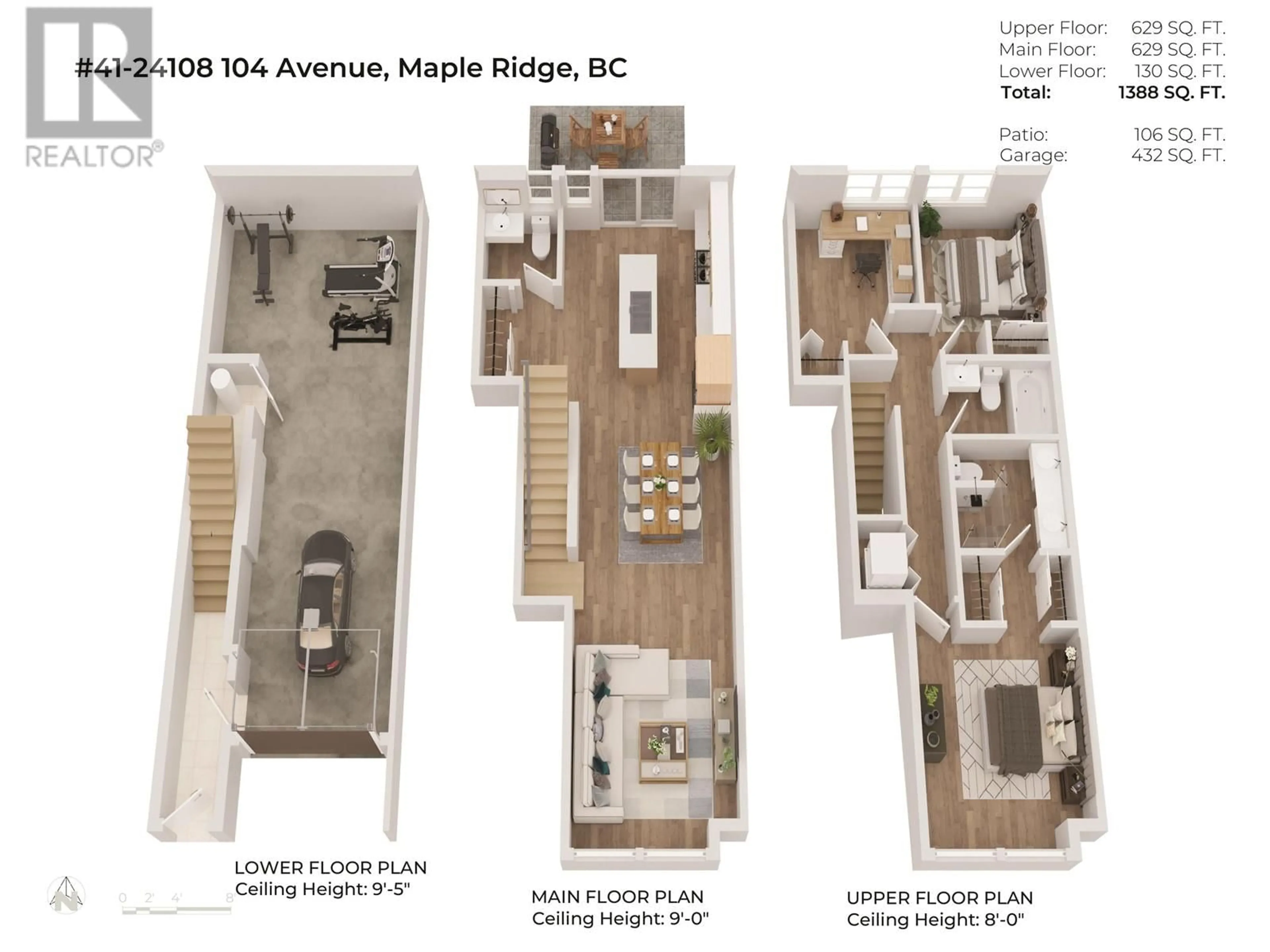 Floor plan for 41 24108 104 AVENUE, Maple Ridge British Columbia V2W0J5