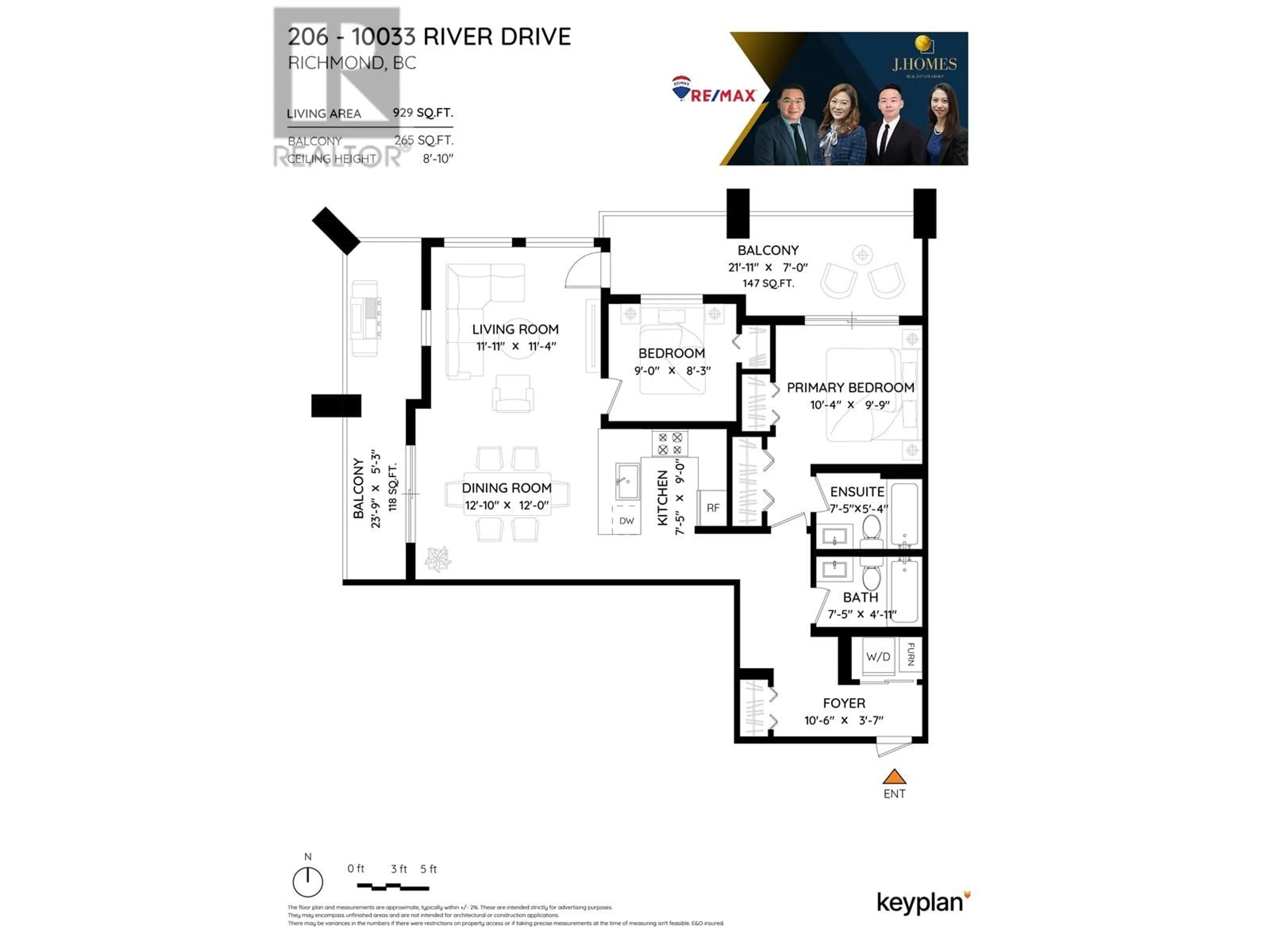 Floor plan for 206 - 10033 RIVER DRIVE, Richmond British Columbia V6X0L1