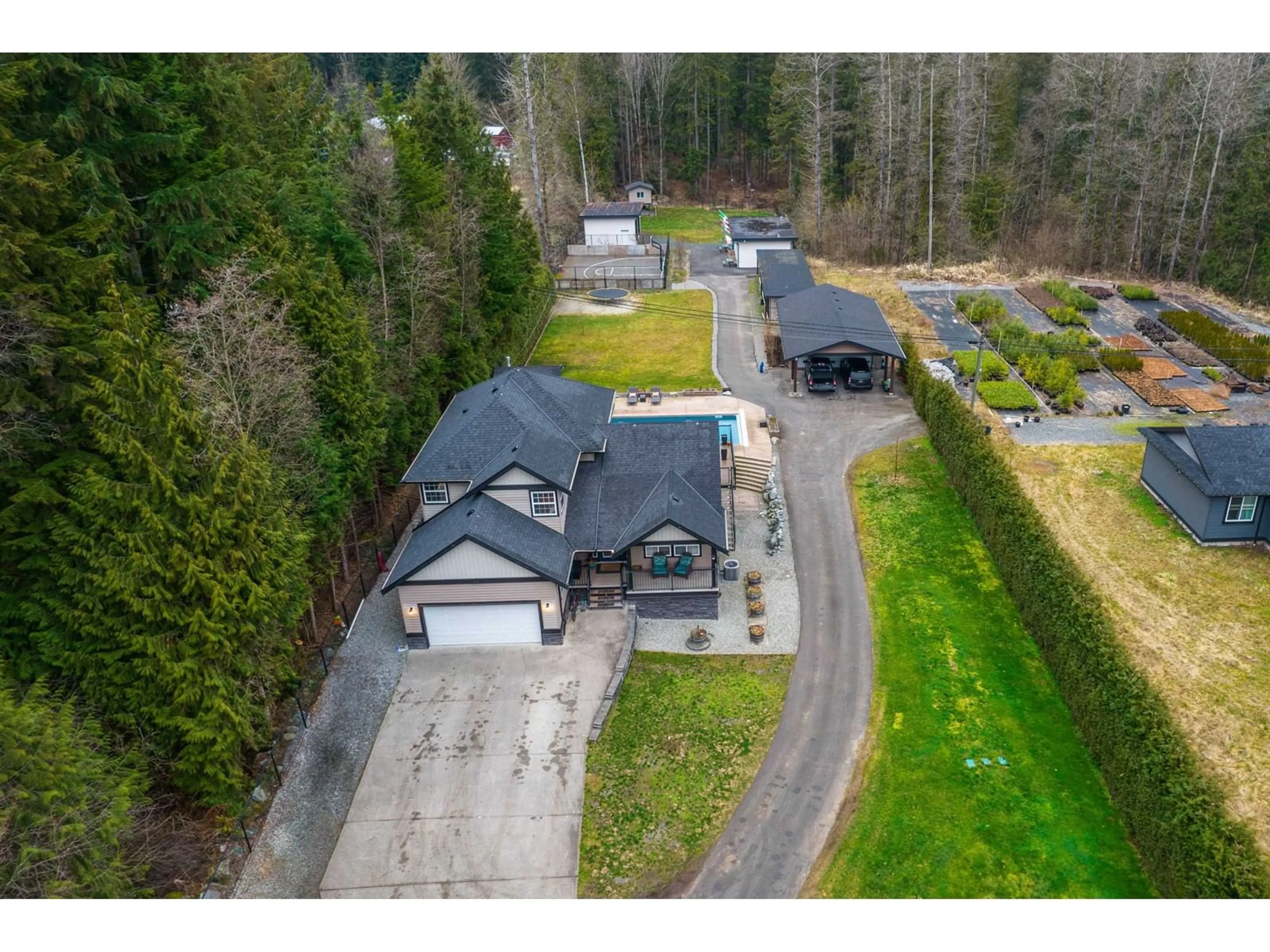 A pic from outside/outdoor area/front of a property/back of a property/a pic from drone, street for 29809 DEWDNEY TRUNK ROAD, Mission British Columbia V4S1B7