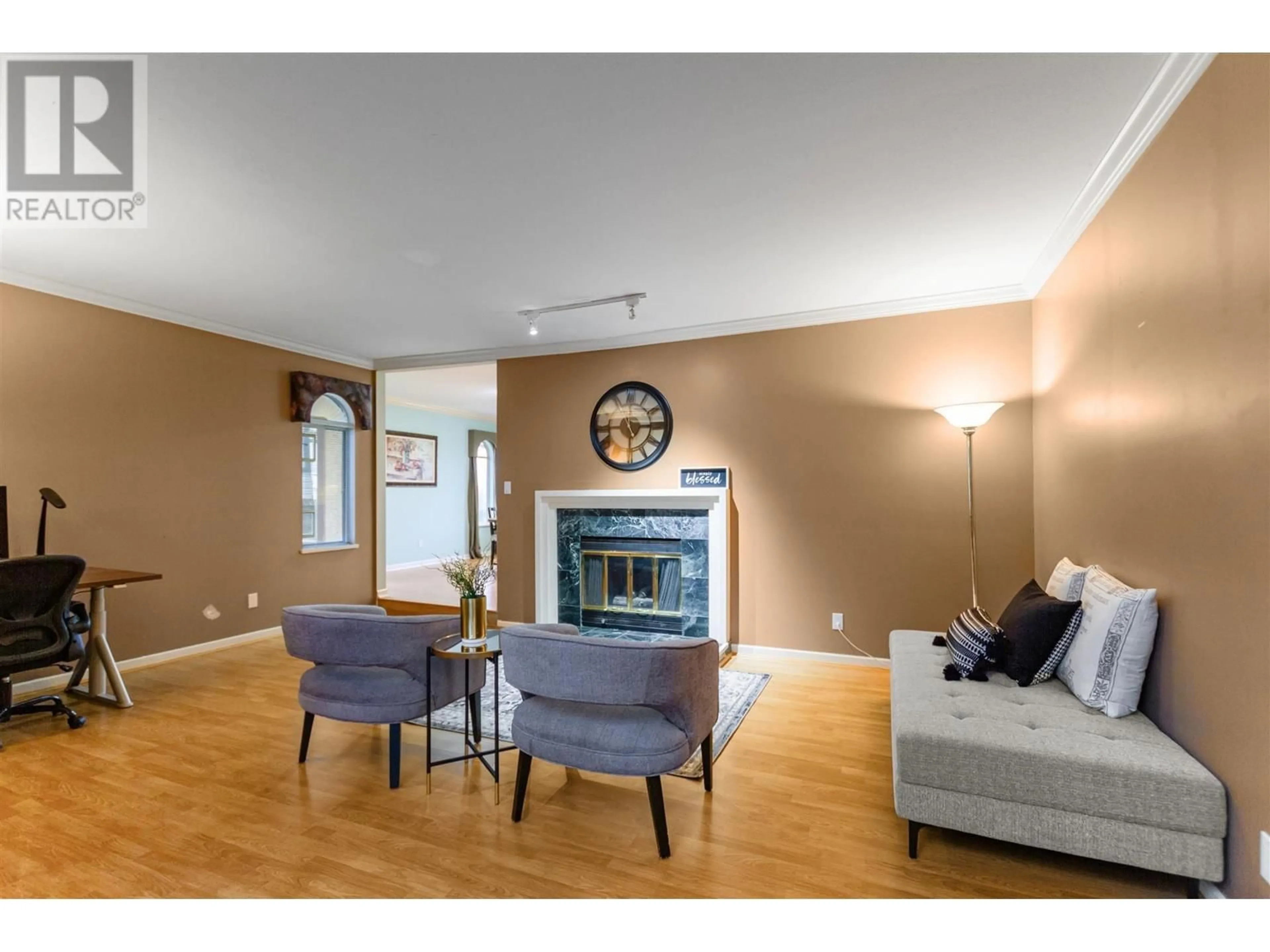 Living room with furniture, wood/laminate floor for 2976 CHRISTINA PLACE, Coquitlam British Columbia V3C5Z8