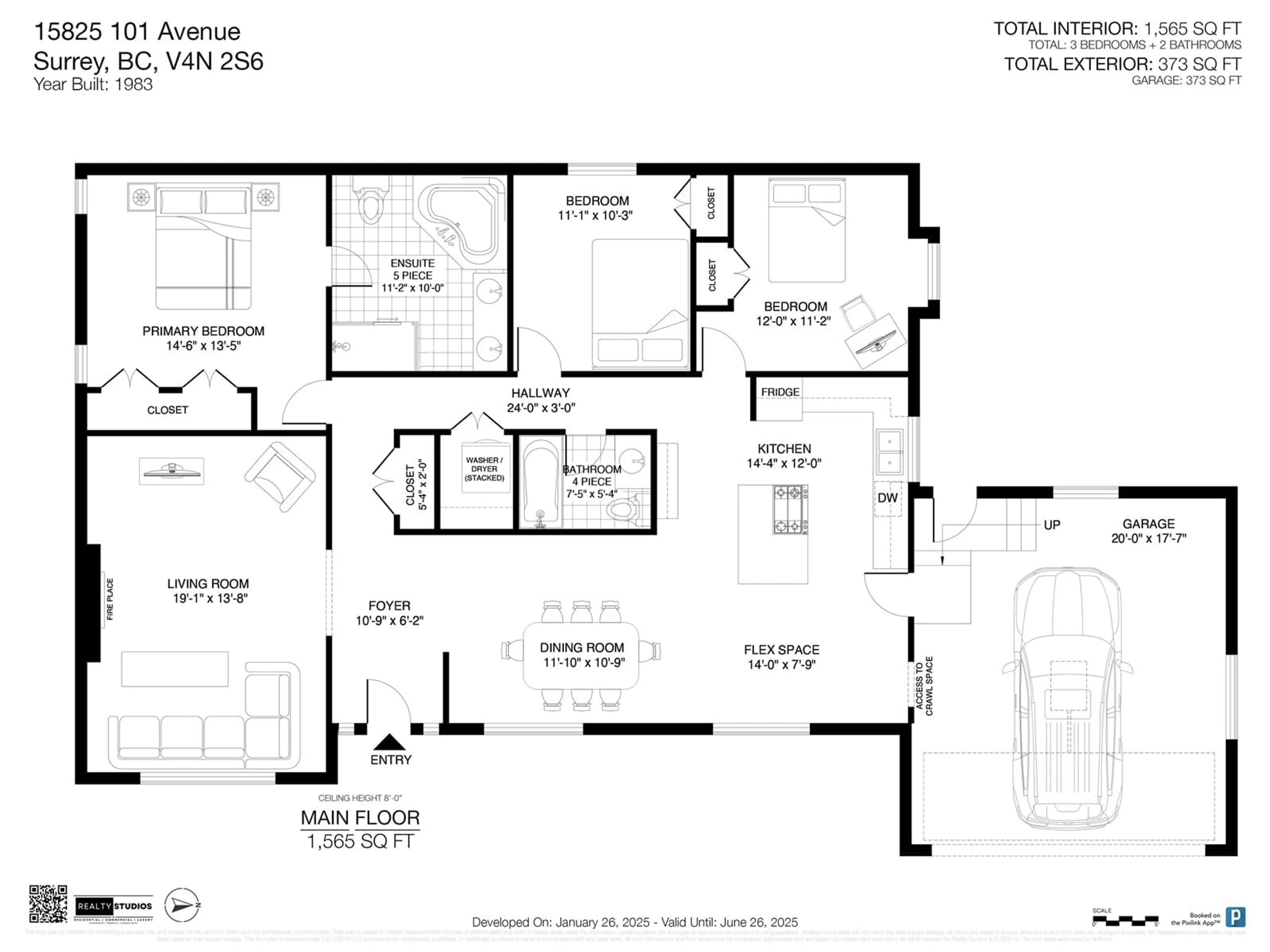 Floor plan for 15825 101 AVENUE, Surrey British Columbia V4N2S6