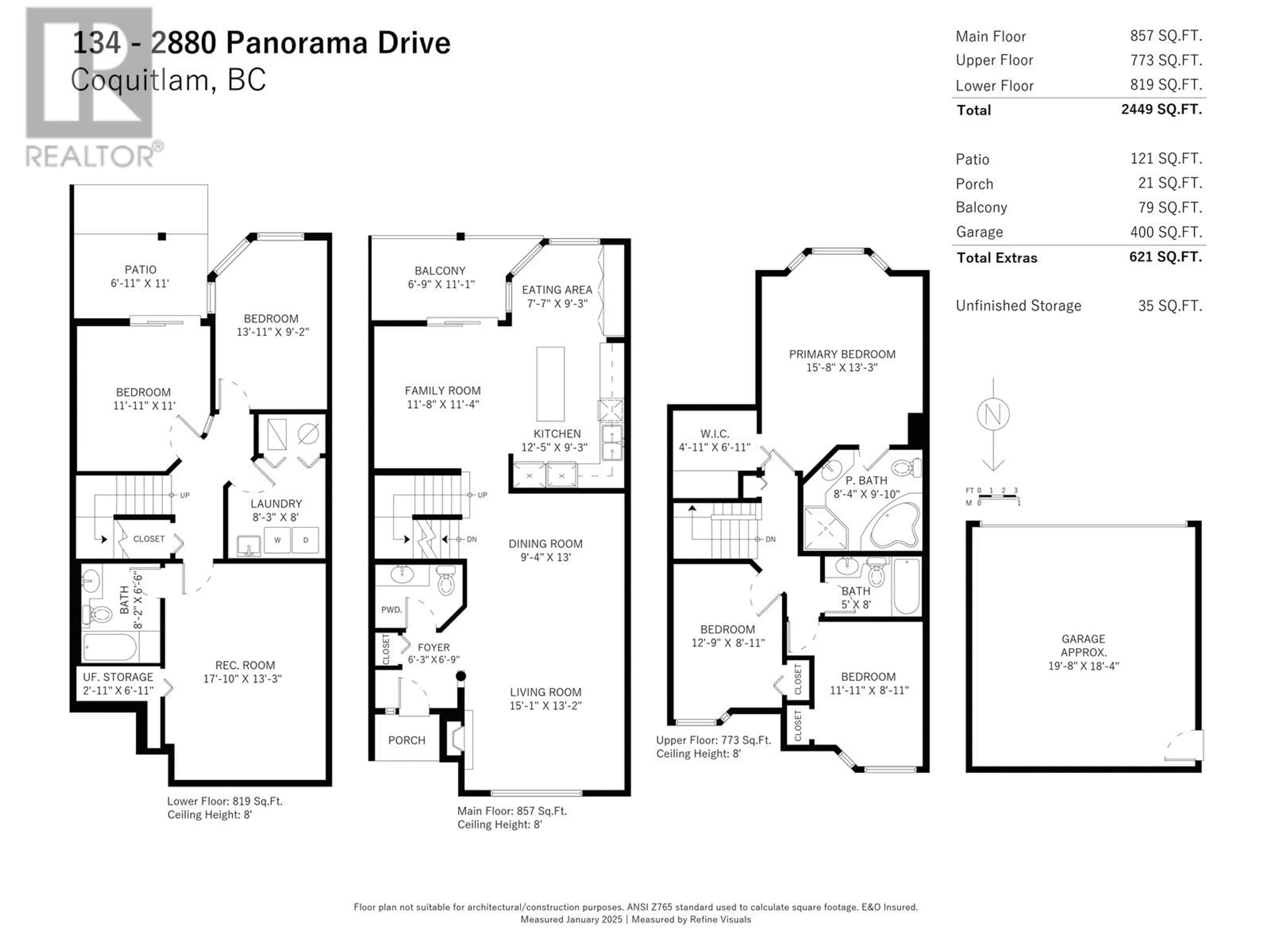 Floor plan for 134 2880 PANORAMA DRIVE, Coquitlam British Columbia V3E2W4