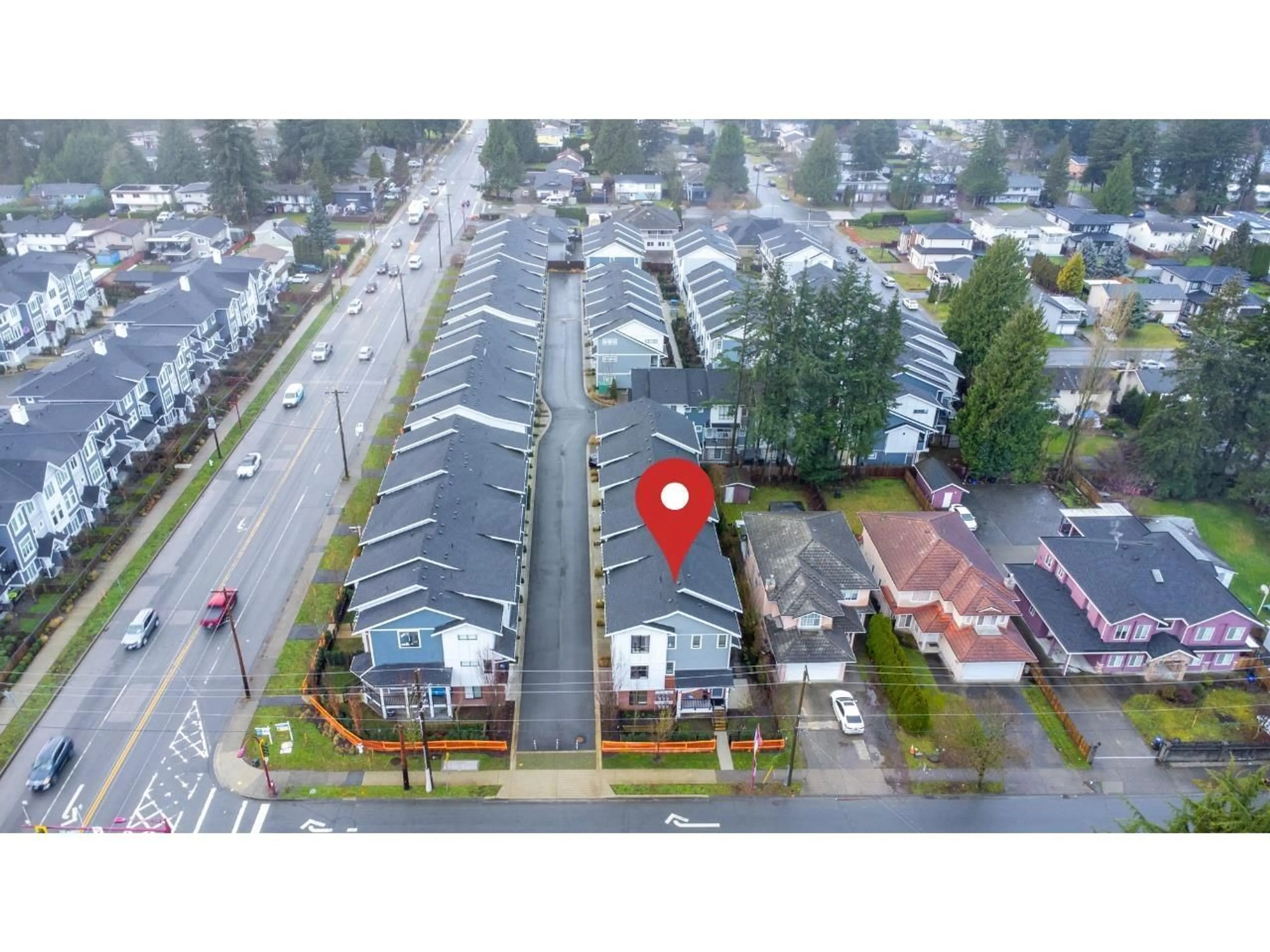 A pic from outside/outdoor area/front of a property/back of a property/a pic from drone, street for 46 11556 72A AVENUE, Delta British Columbia V4C1A9