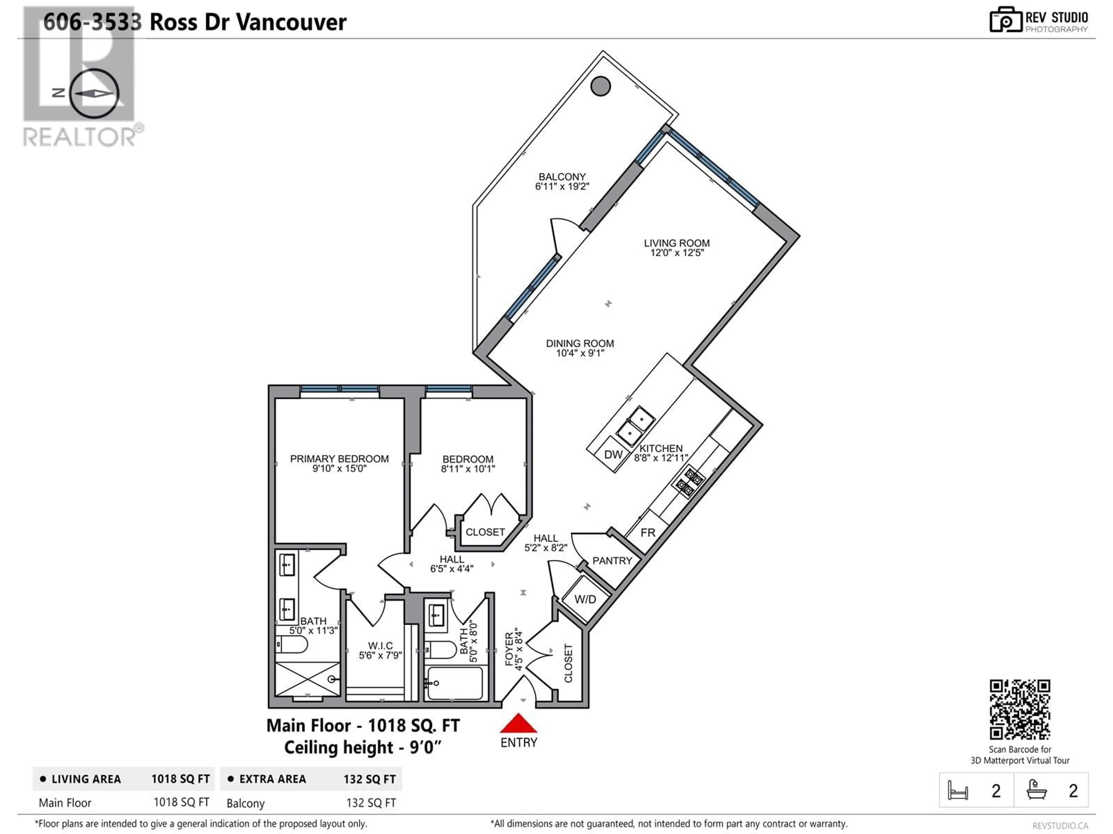 Floor plan for 606 3533 ROSS DRIVE, Vancouver British Columbia V6S0L3