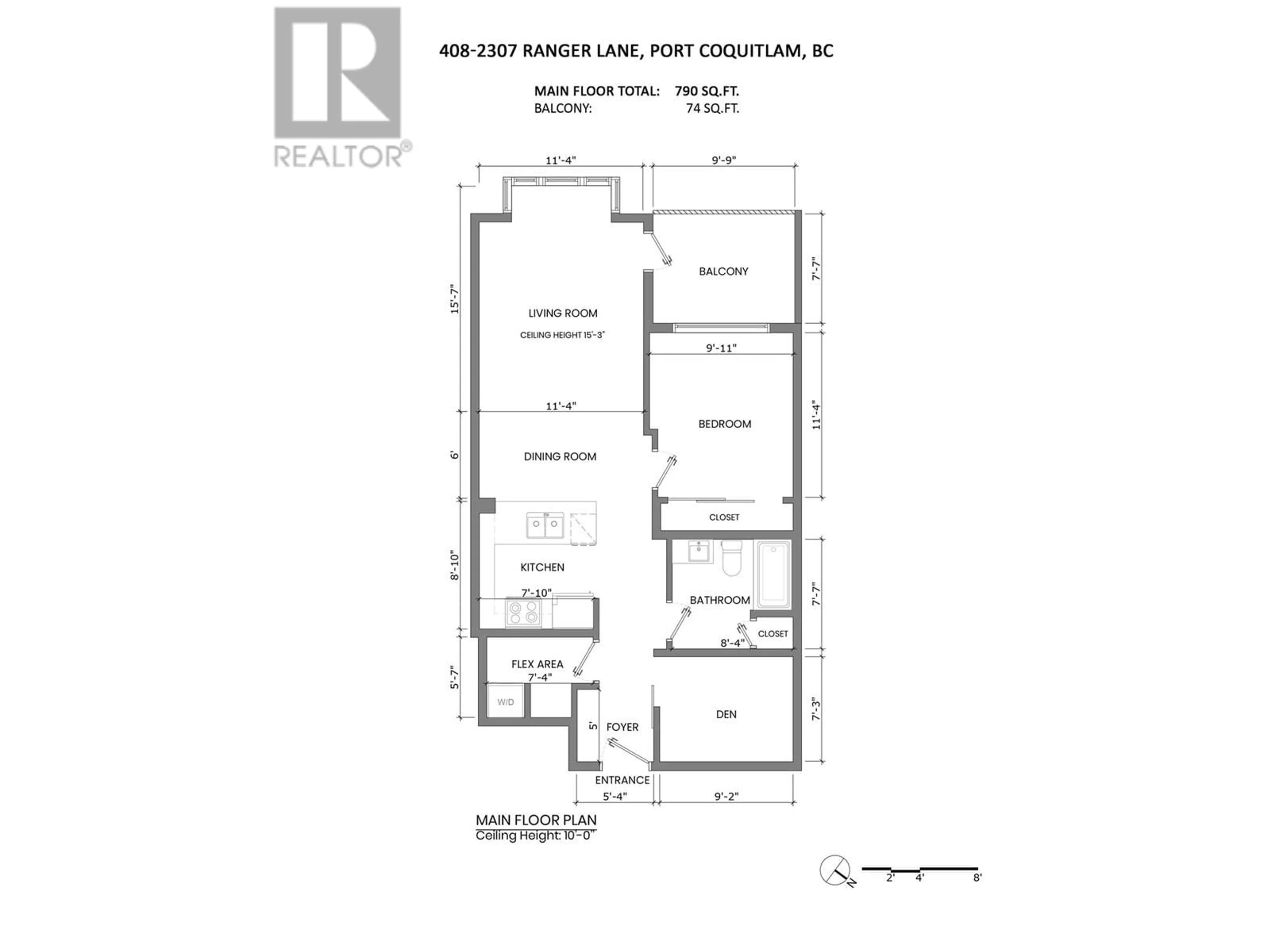 Floor plan for 408 2307 RANGER LANE, Port Coquitlam British Columbia V3B0L7