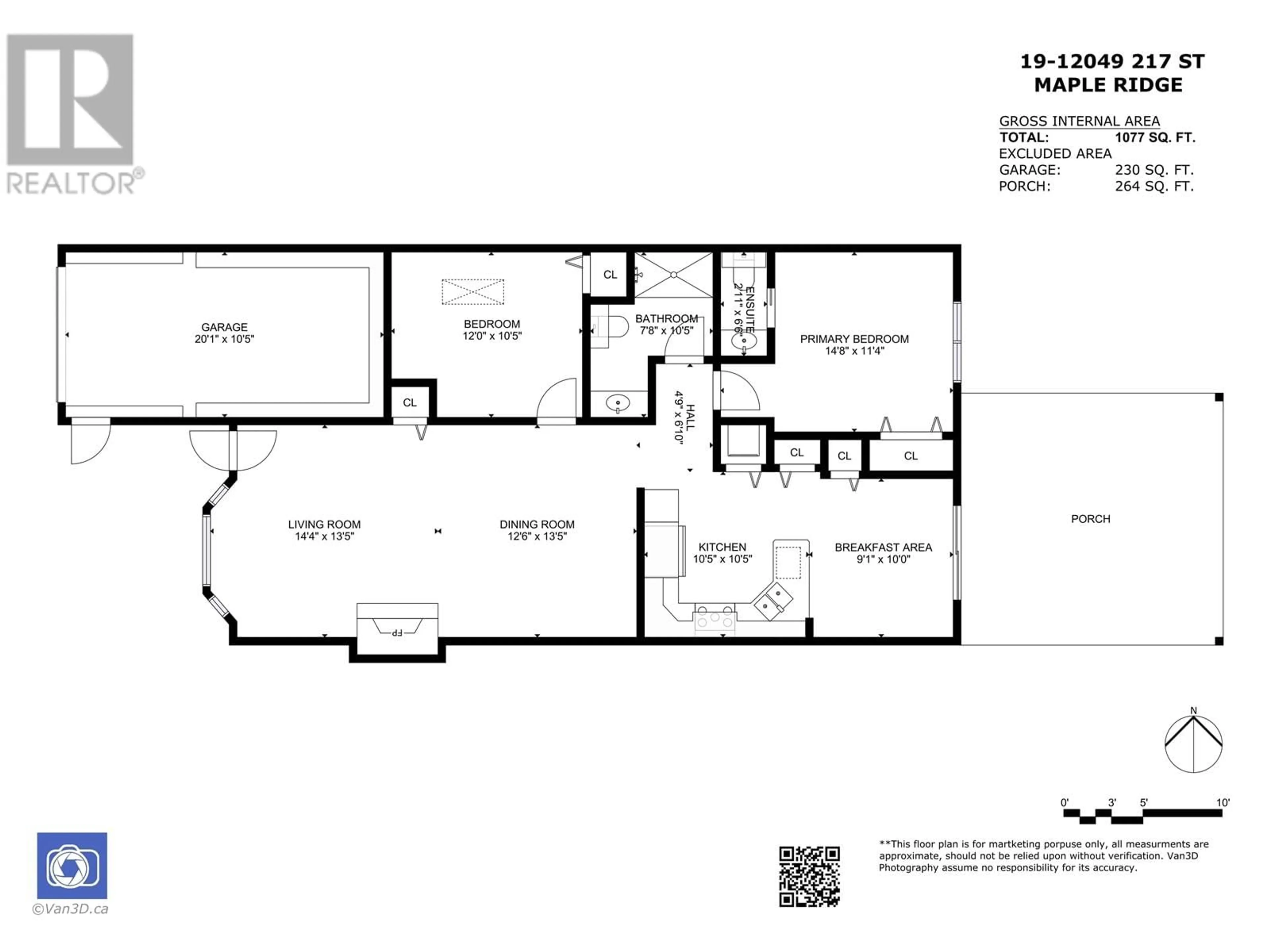 Floor plan for 19 12049 217 STREET, Maple Ridge British Columbia V2X0M8