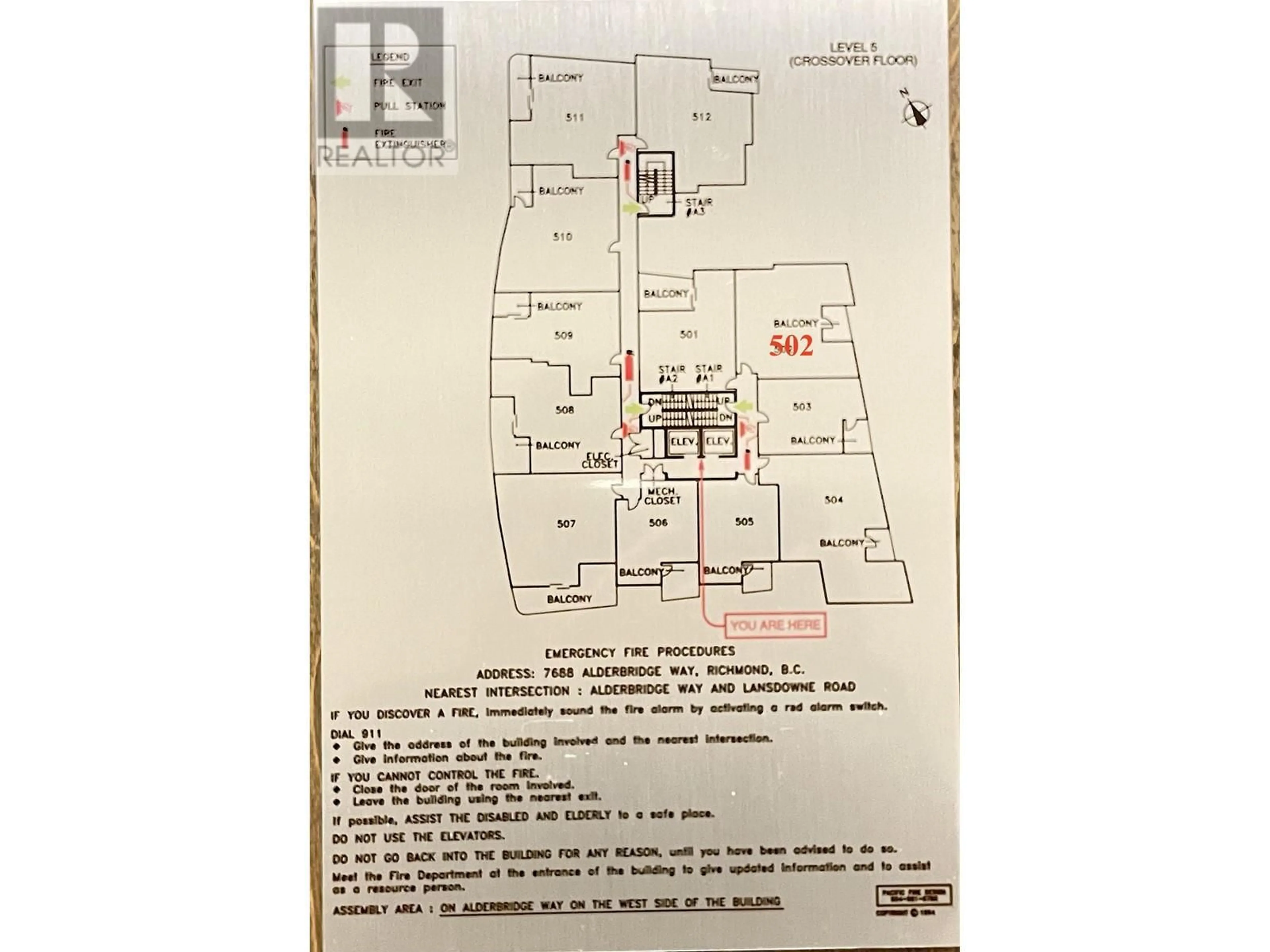 Floor plan for 502 7688 ALDERBRIDGE WAY, Richmond British Columbia V6X0P7