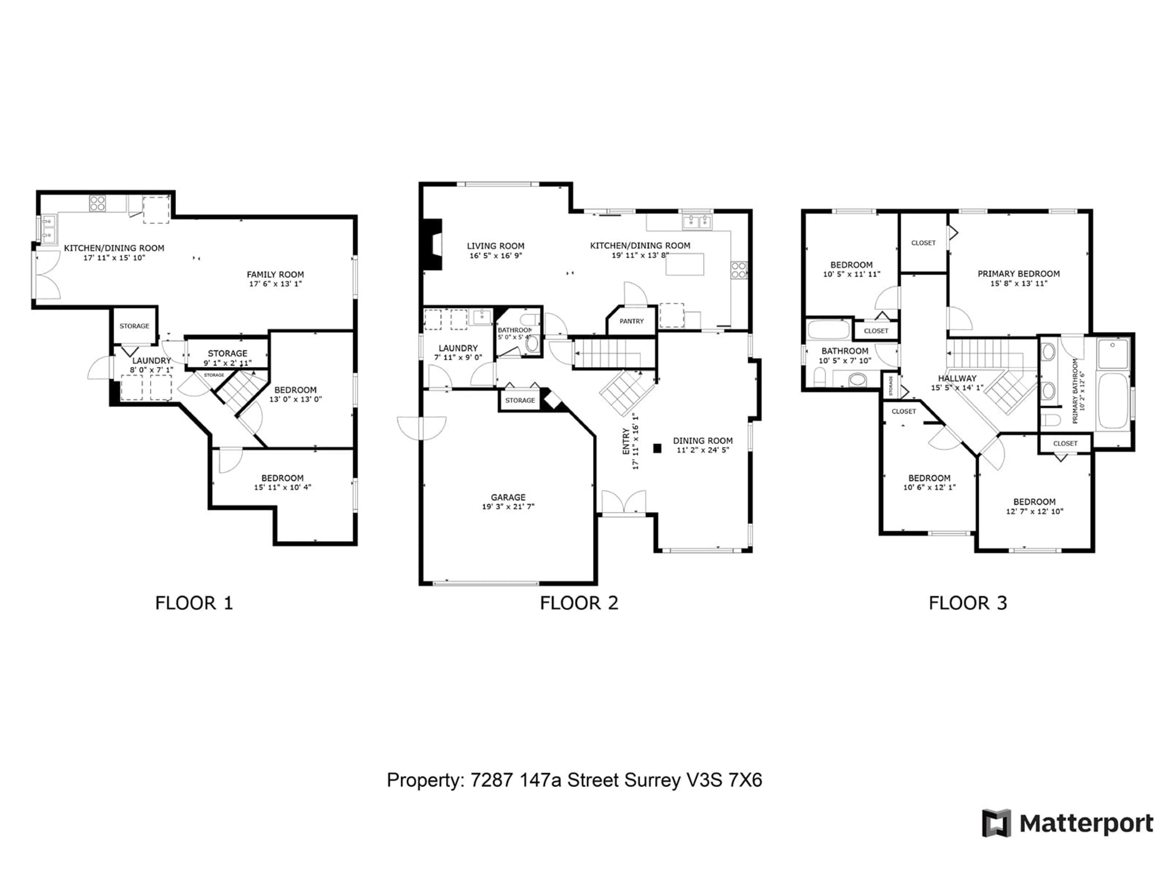 Floor plan for 7287 147A STREET, Surrey British Columbia V3S7X6