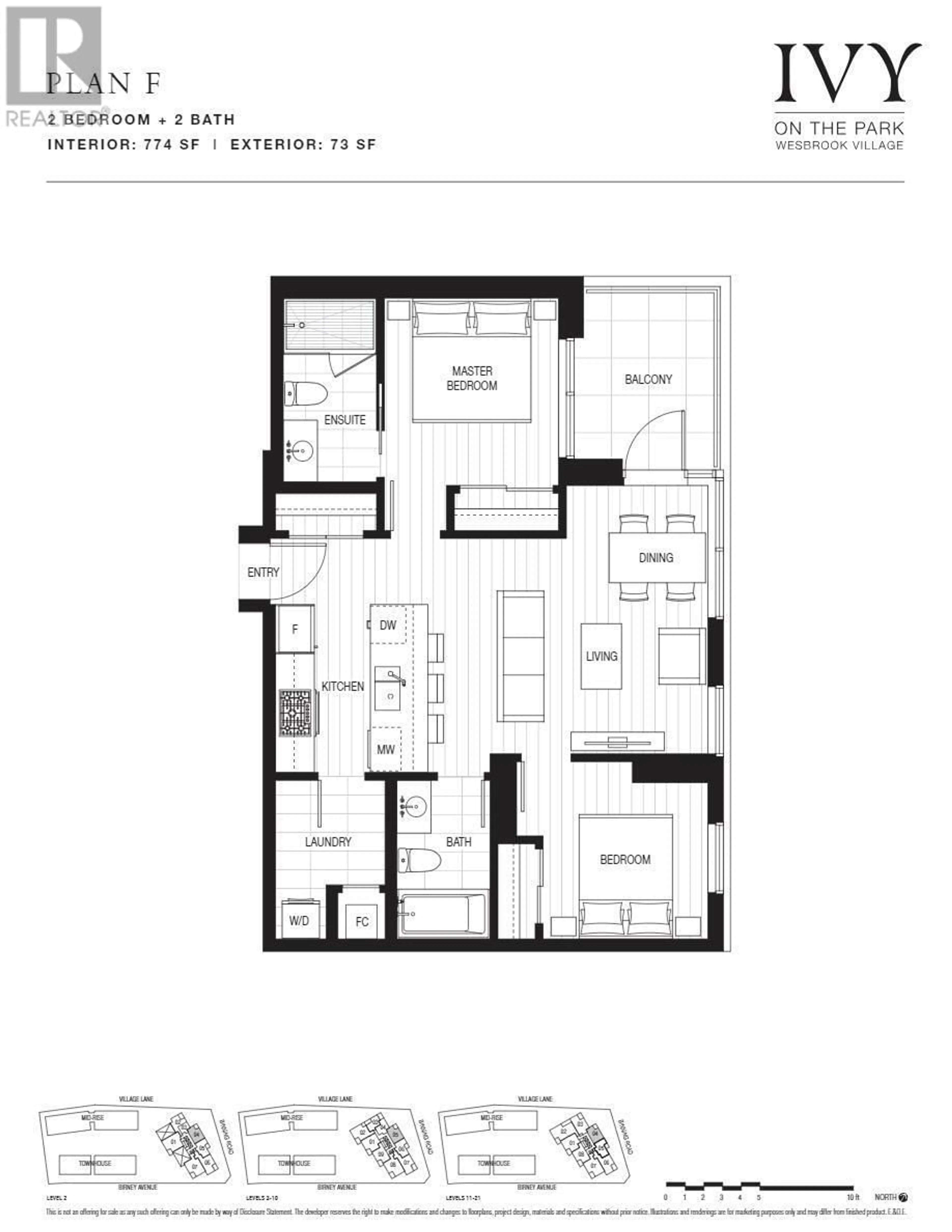 Floor plan for 406 5629 BIRNEY AVENUE, Vancouver British Columbia V6S0L5