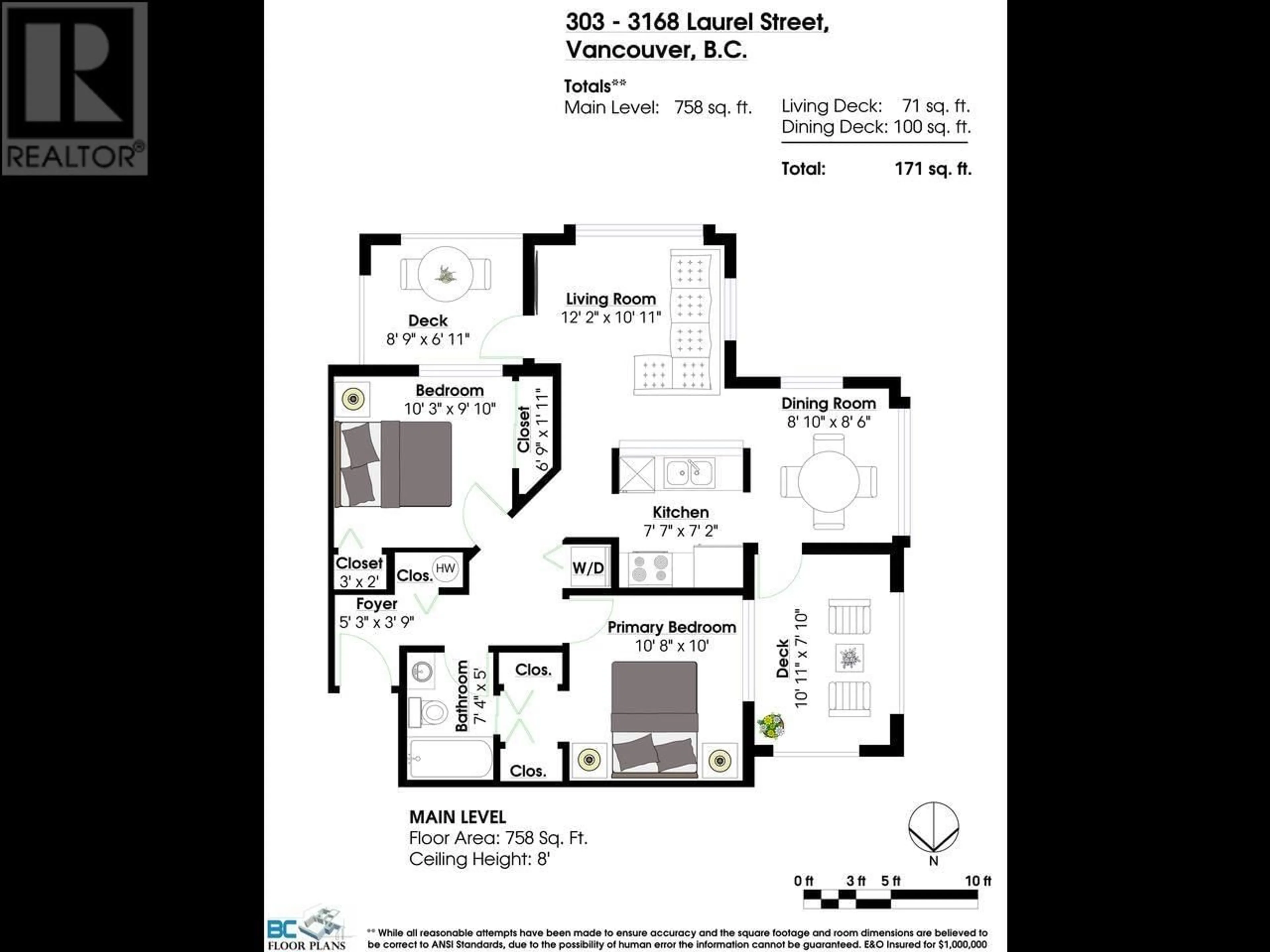 Floor plan for 303 3168 LAUREL STREET, Vancouver British Columbia V5Z3T8