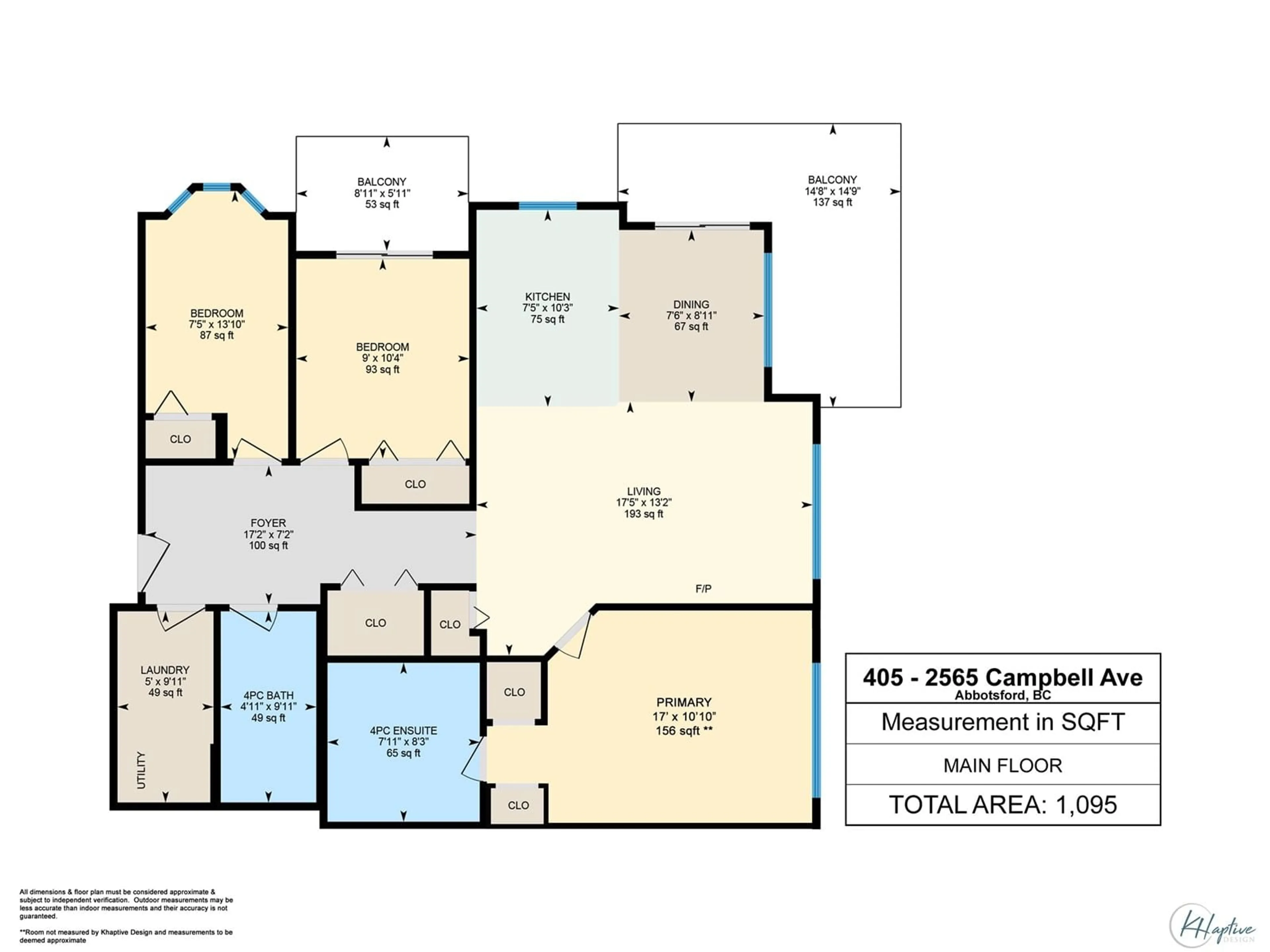 Floor plan for 405 2565 CAMPBELL AVENUE, Abbotsford British Columbia V2S0E3