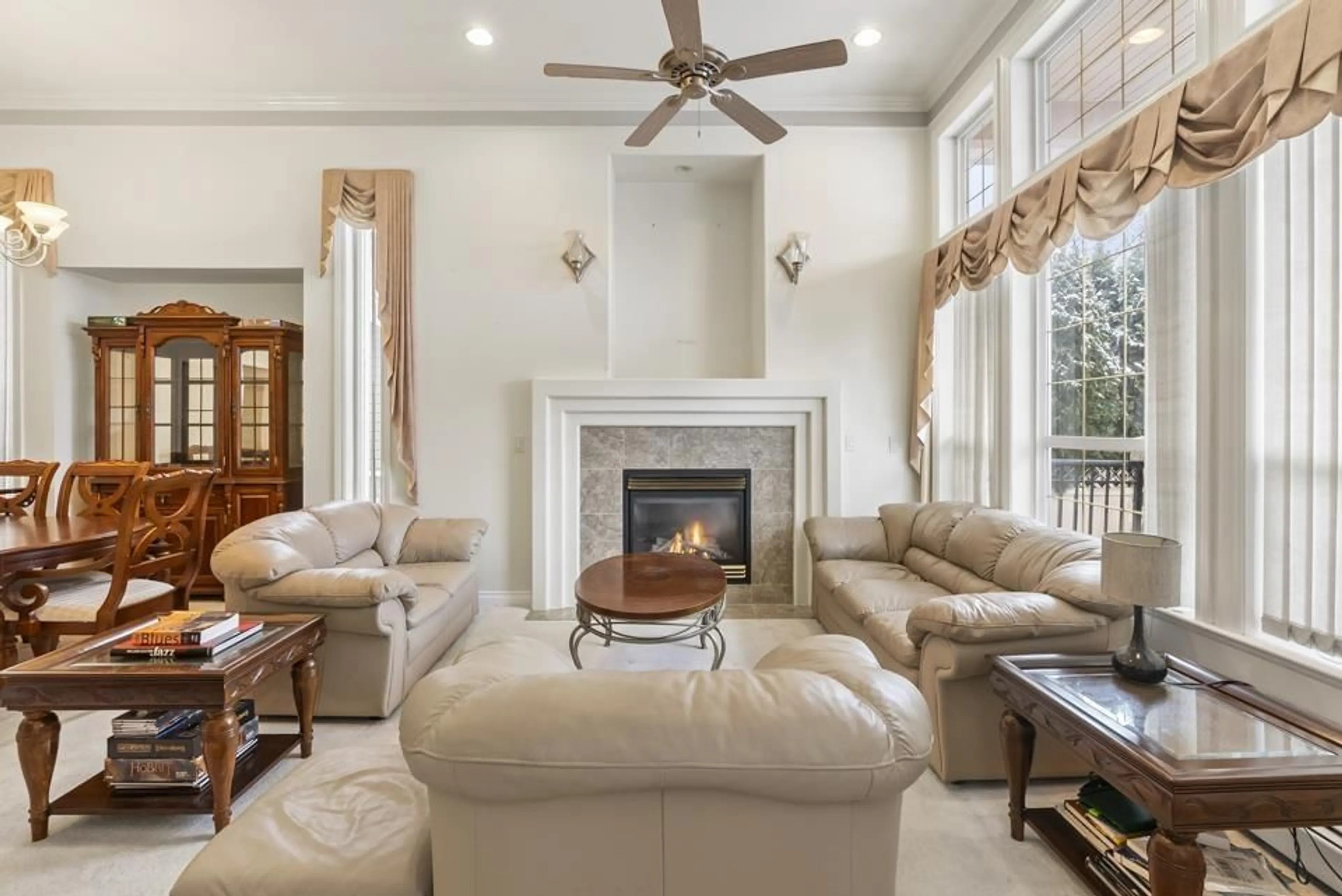 Living room with furniture, ceramic/tile floor for 16291 80 AVENUE, Surrey British Columbia V4N0X2