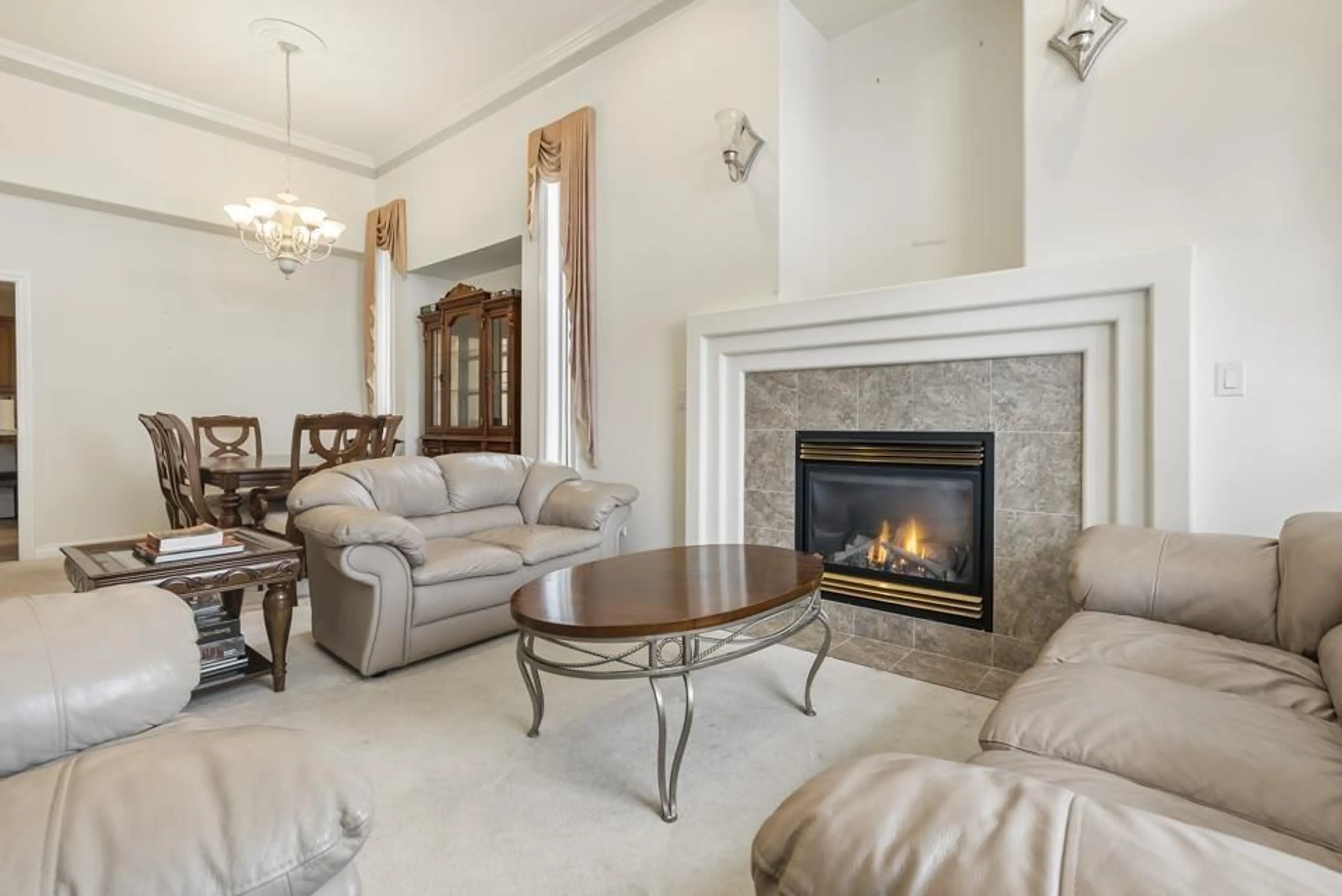 Living room with furniture, ceramic/tile floor for 16291 80 AVENUE, Surrey British Columbia V4N0X2