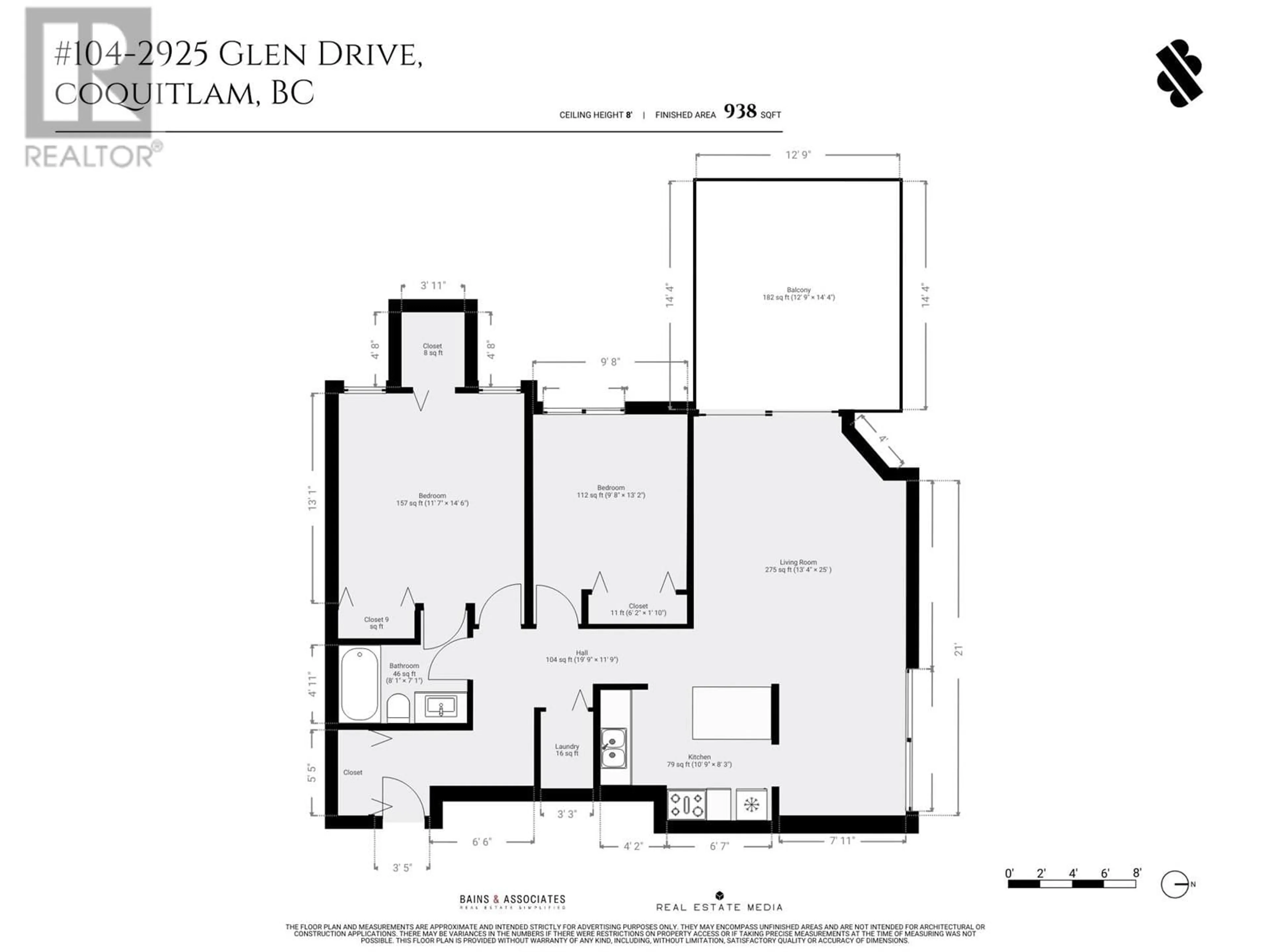 Floor plan for 104 2925 GLEN DRIVE, Coquitlam British Columbia V3B7H9