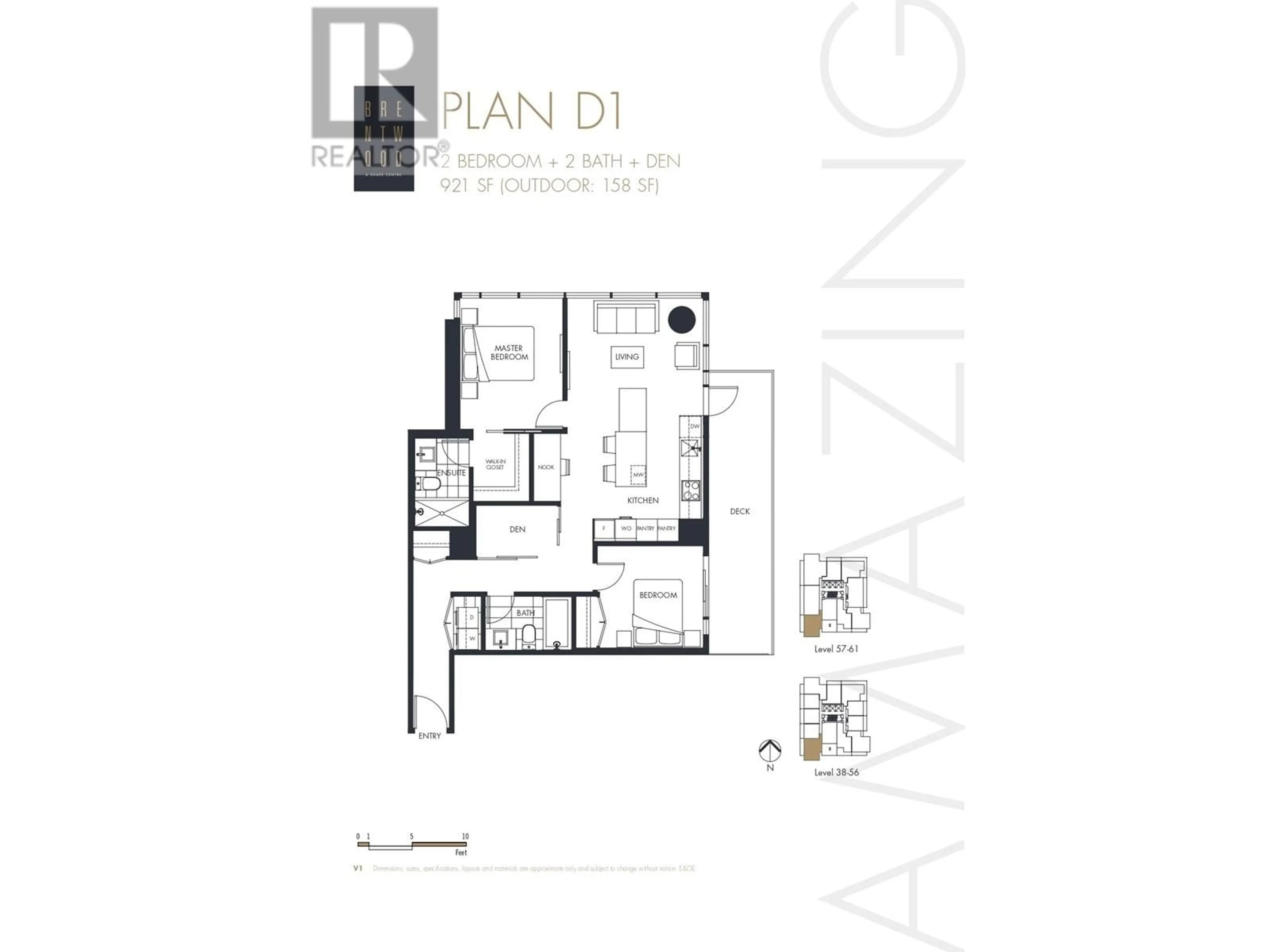 Floor plan for 5007 - 4510 HALIFAX WAY, Burnaby British Columbia V5C0K4