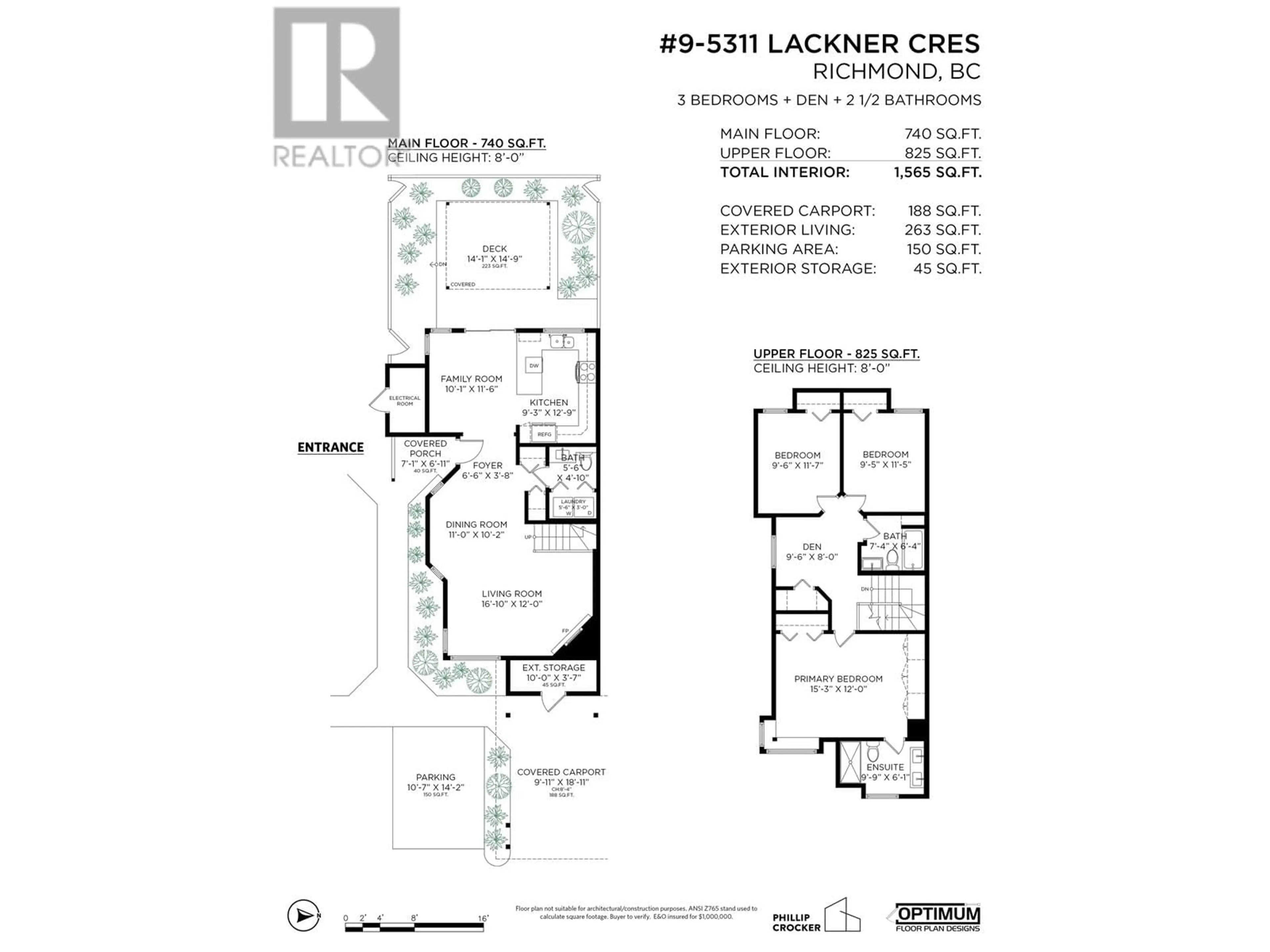 Floor plan for 9 5311 LACKNER CRESCENT, Richmond British Columbia V7E6B7