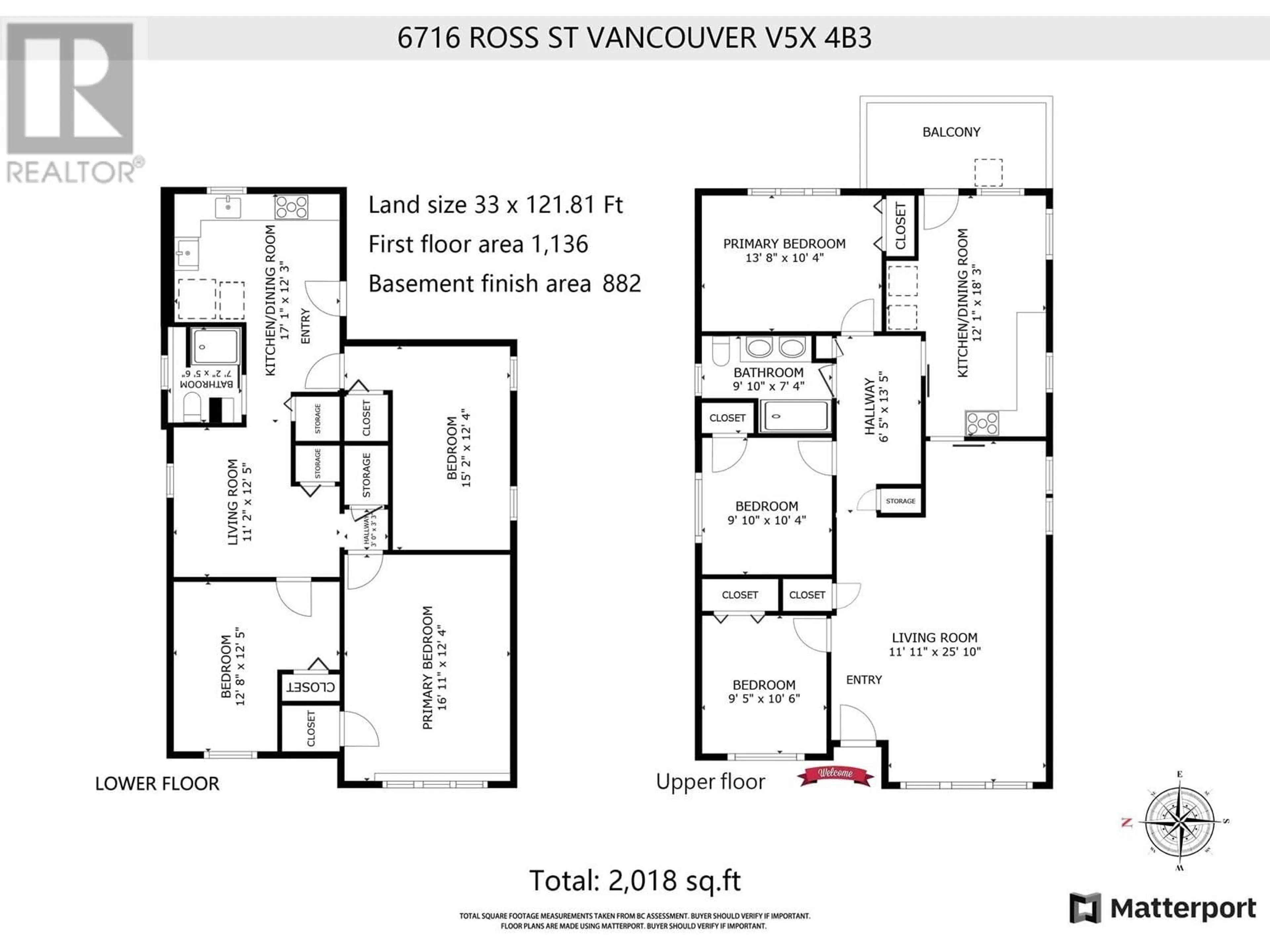 Floor plan for 6716 ROSS STREET, Vancouver British Columbia V5X4B3