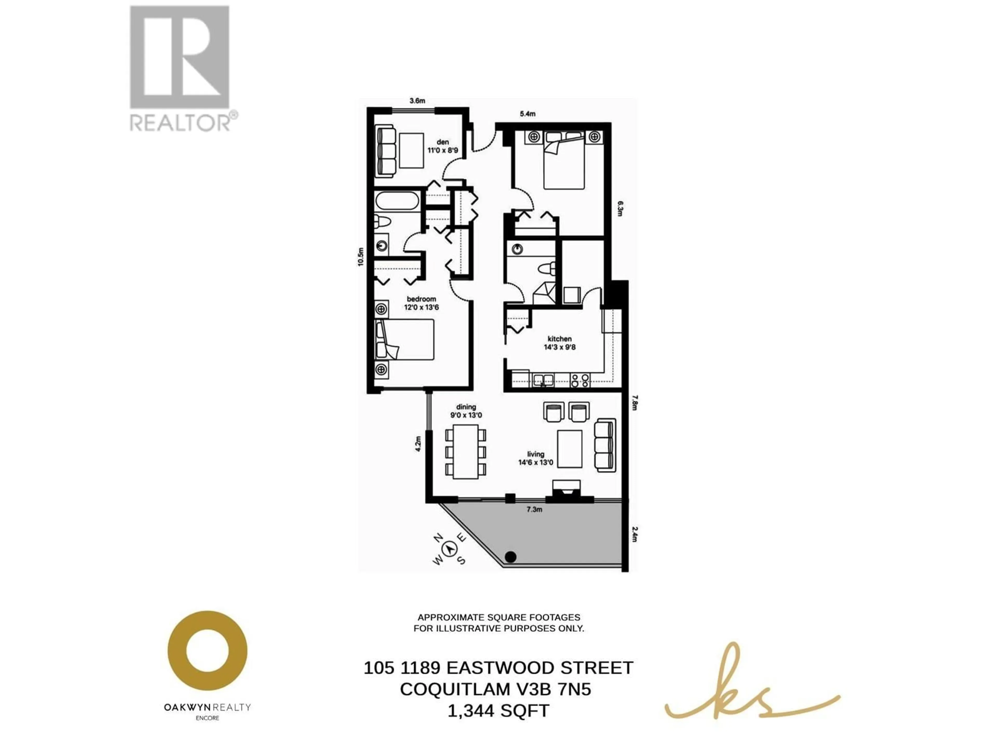 Floor plan for 105 1189 EASTWOOD STREET, Coquitlam British Columbia V3B7N5