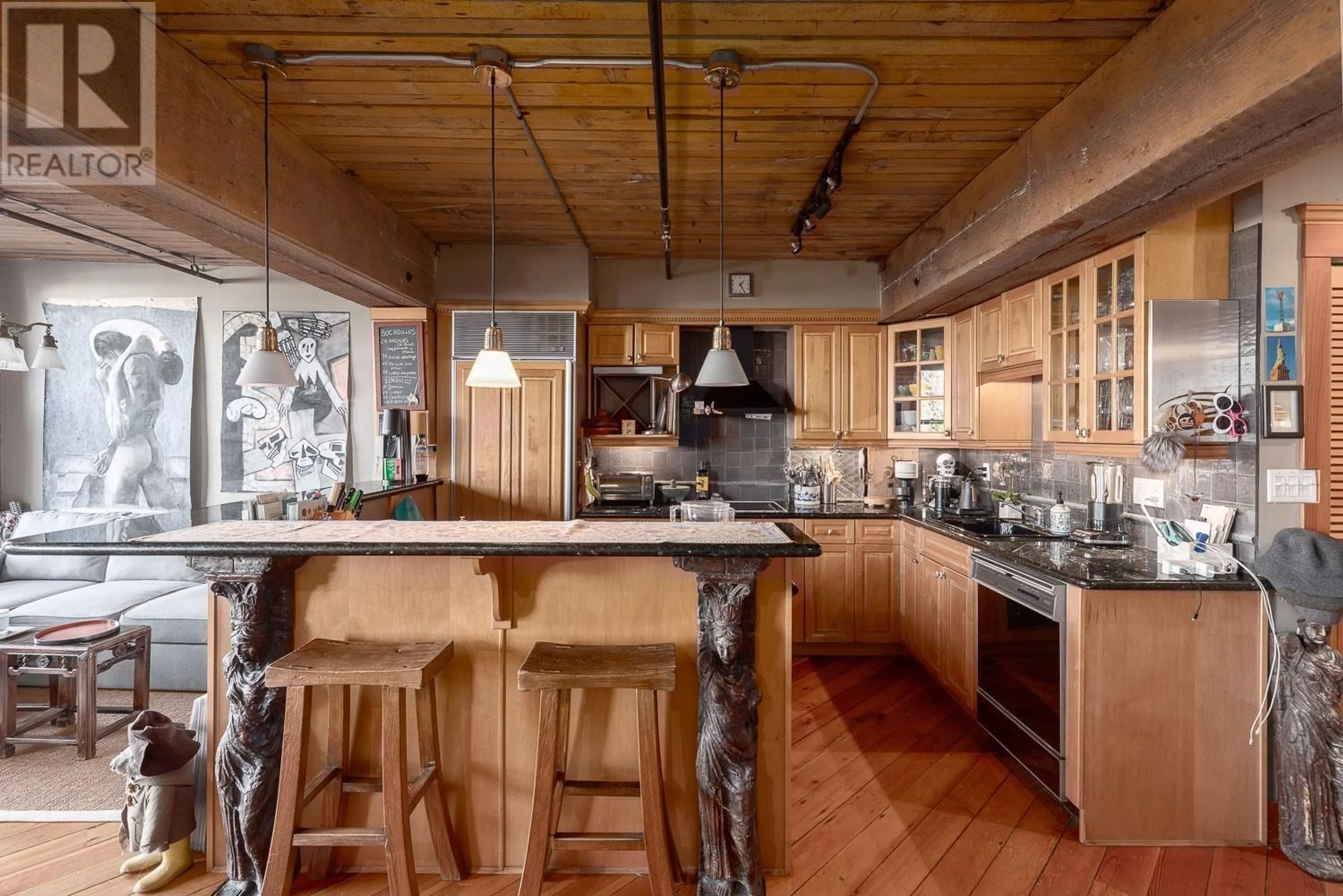 Rustic kitchen, unknown for 301 41 ALEXANDER STREET, Vancouver British Columbia V6A1B2