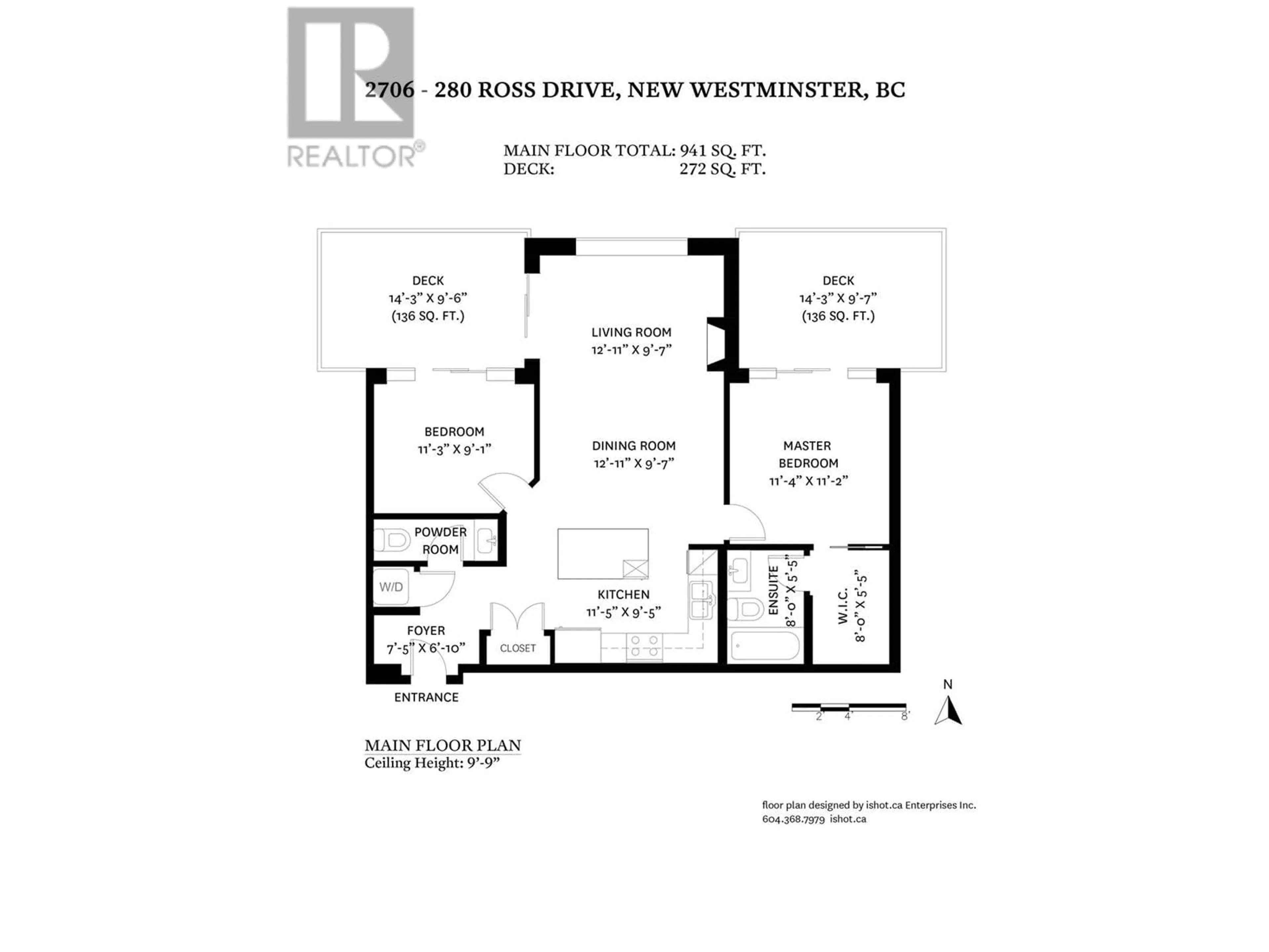 Floor plan for 2506 280 ROSS DRIVE, New Westminster British Columbia V3L0C2