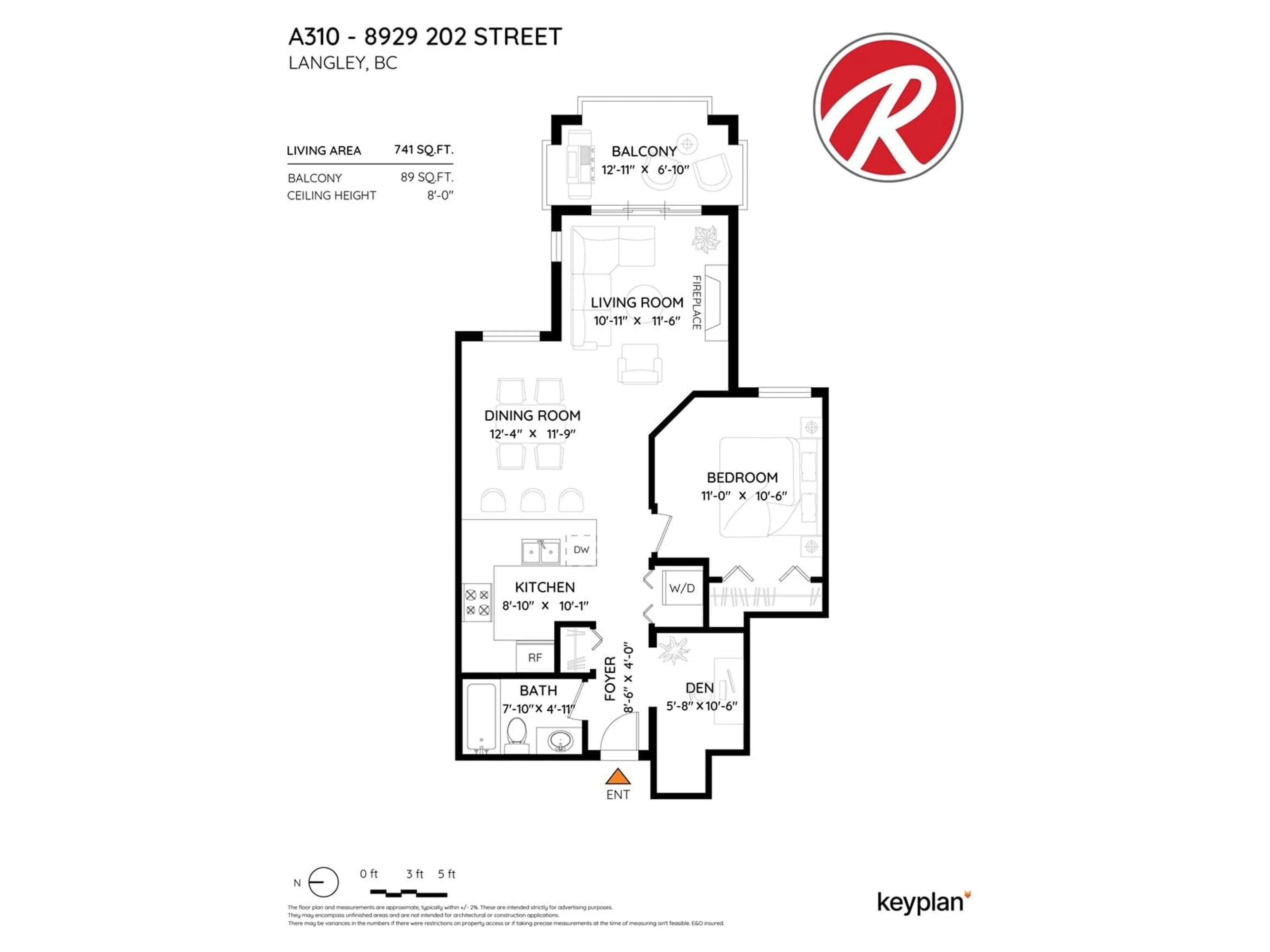 Floor plan for A310 8929 202 STREET, Langley British Columbia V1M0B4