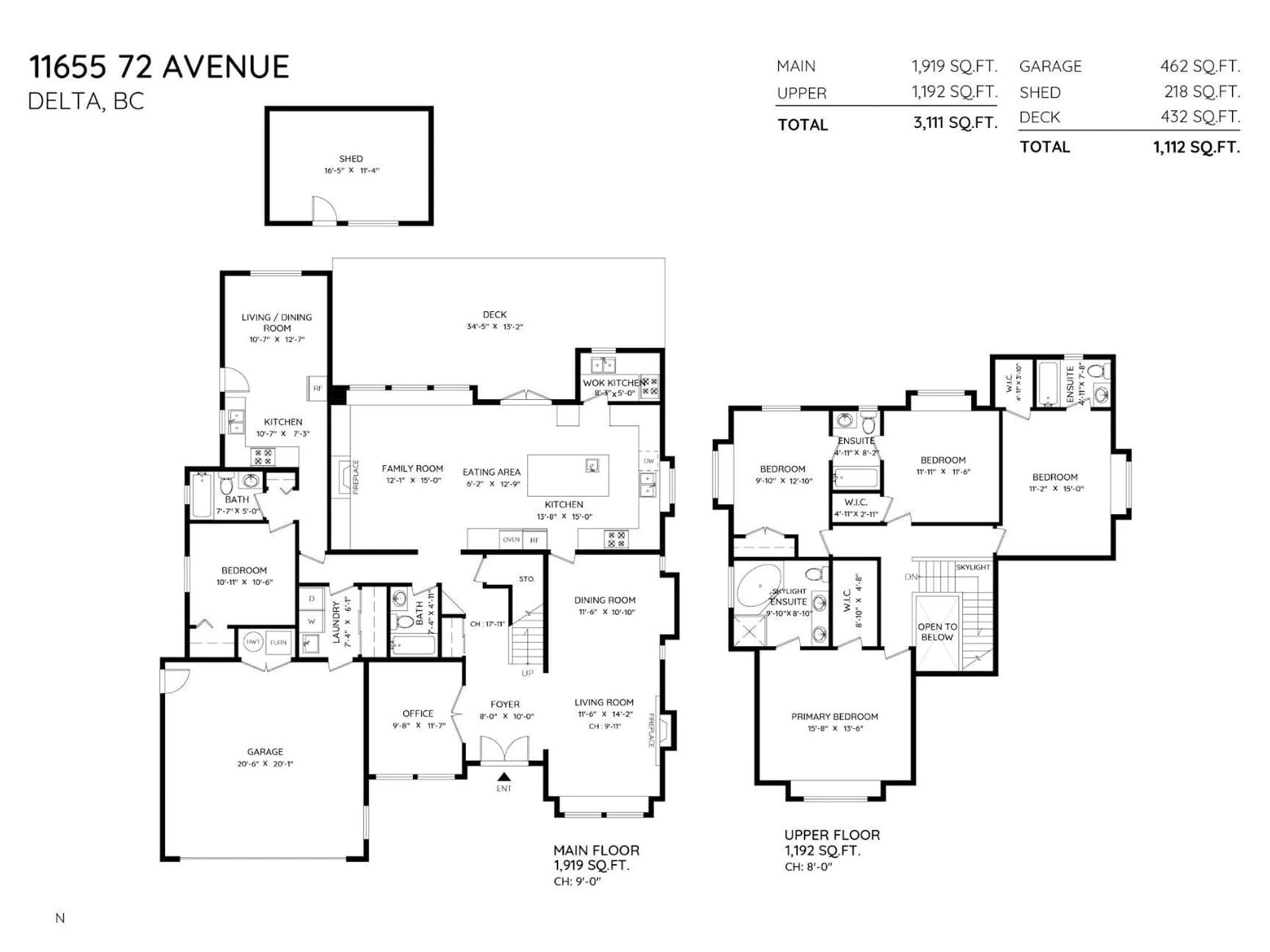 Floor plan for 11655 72 AVENUE, Delta British Columbia V4E1Z2