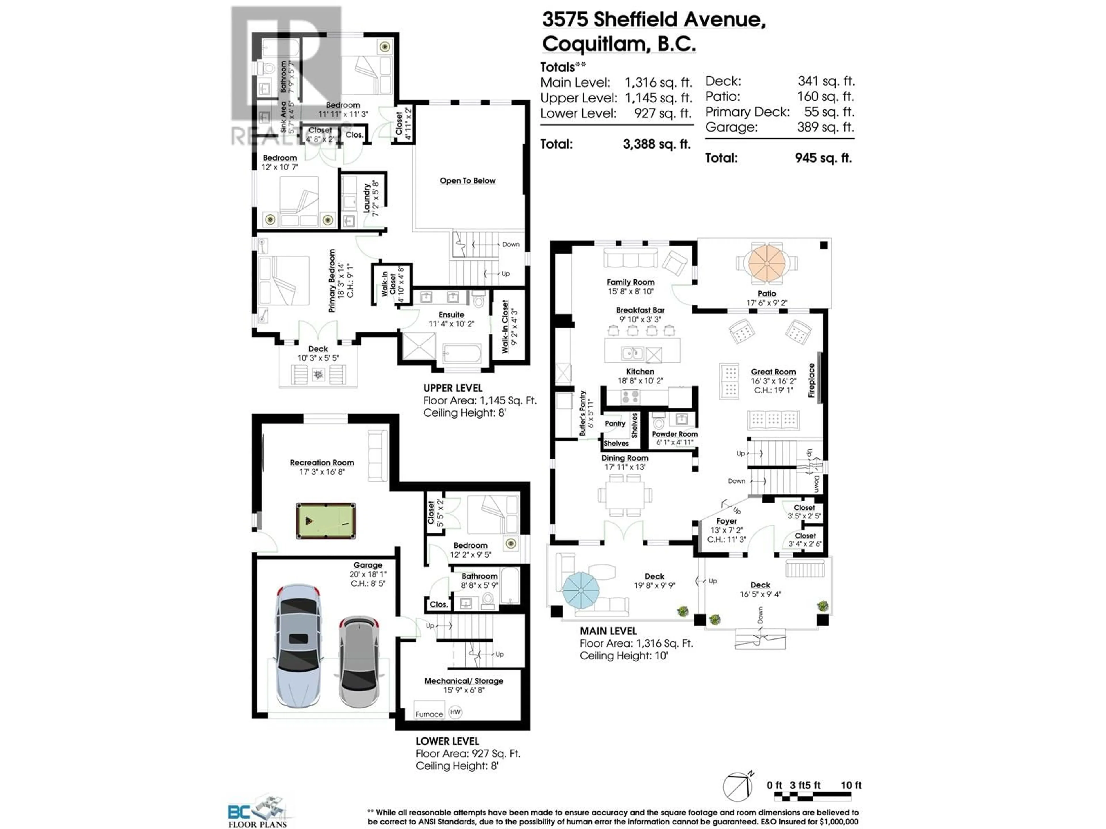 Floor plan for 3575 SHEFFIELD AVENUE, Coquitlam British Columbia V3E0M4