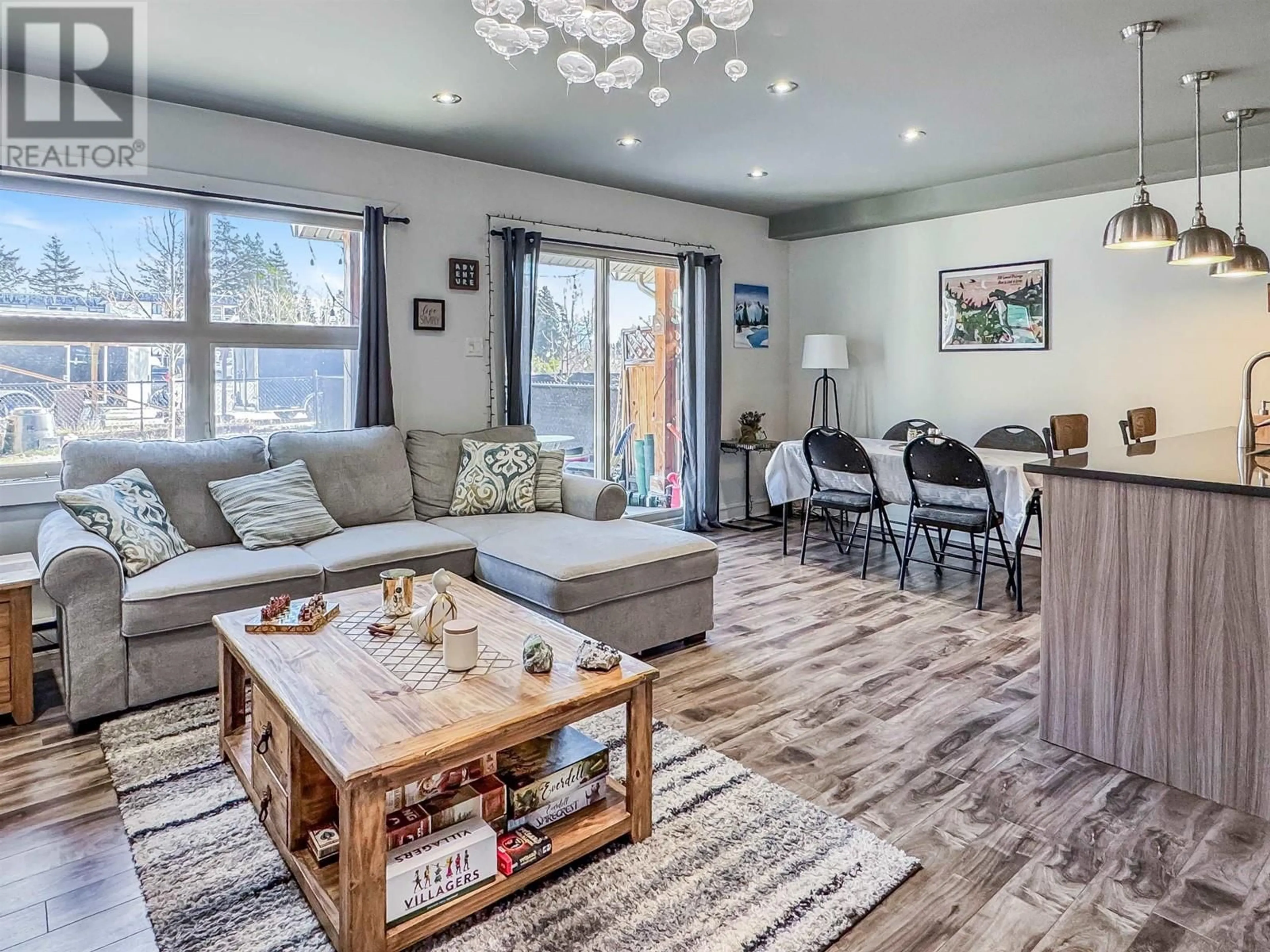 Living room with furniture, wood/laminate floor for 4 3320 KENNEY STREET, Terrace British Columbia V8G3G2