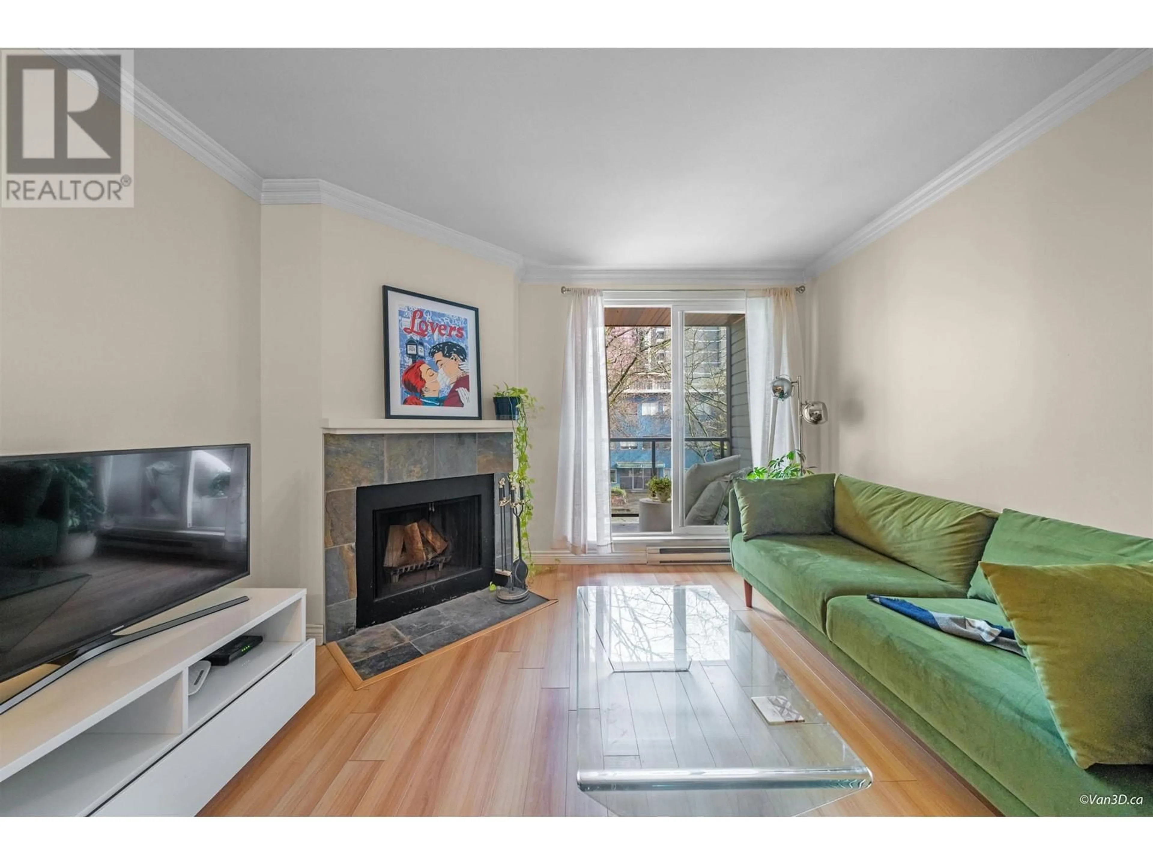 Living room with furniture, wood/laminate floor for 311 1550 BARCLAY STREET, Vancouver British Columbia V6G3B1